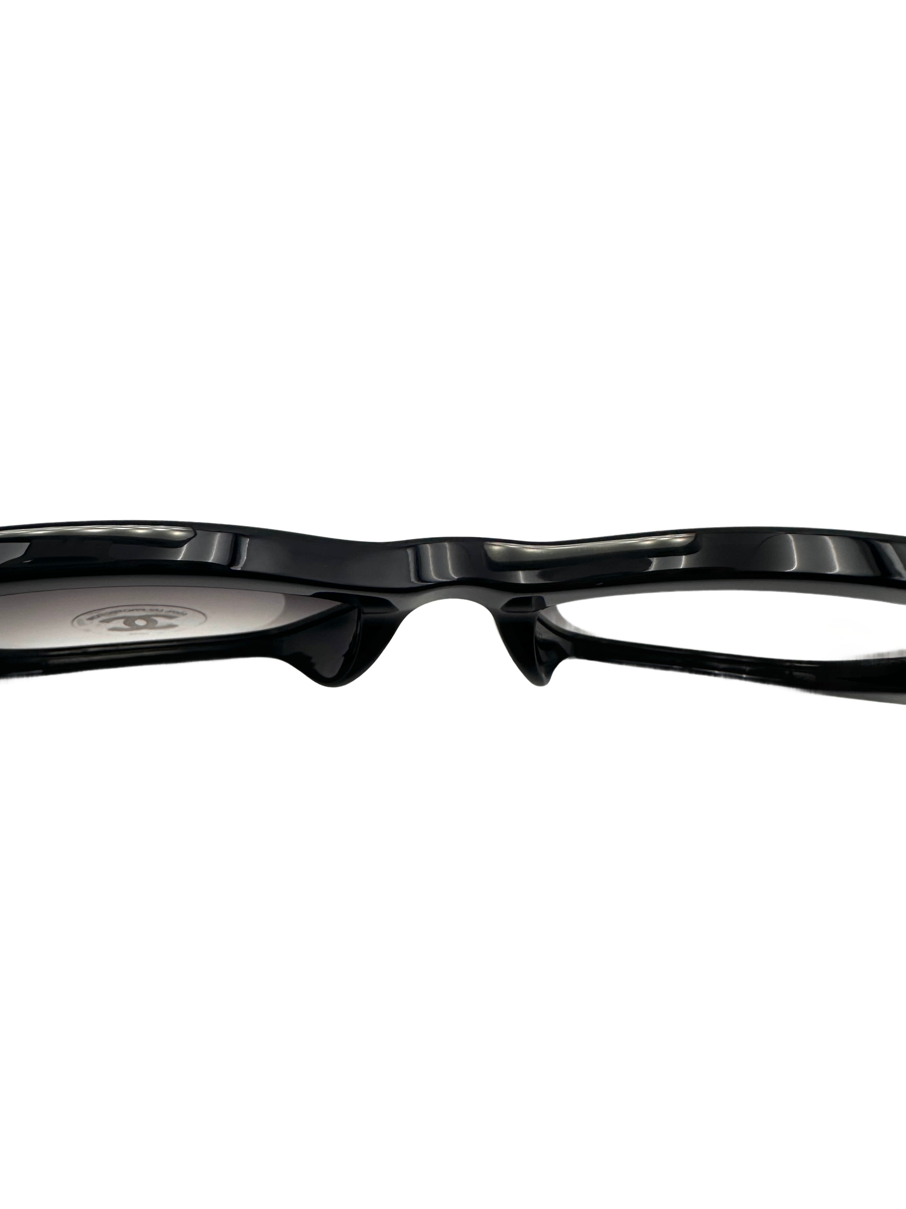Chanel Black Acetate Sunglasses A71760 S1834 CCG06