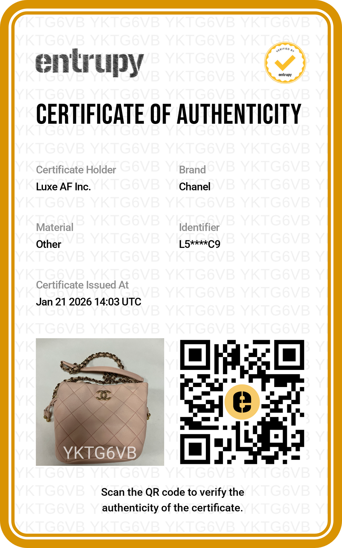 Chanel Pink Quilted Lambskin Bucket Bag With Resin Bi-Color Chain(L5***C9) CC1147