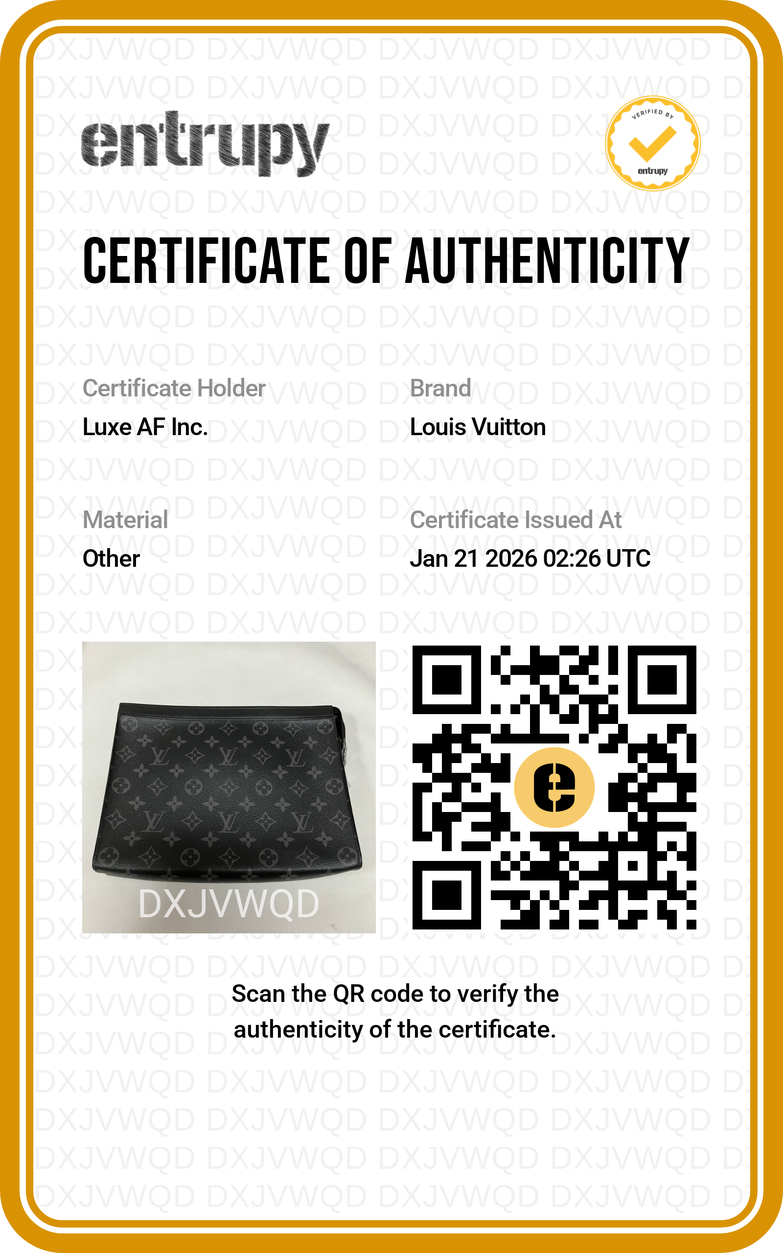 Louis Vuitton  Pochette Voyage MM Monogram Eclipse Bag LV1682