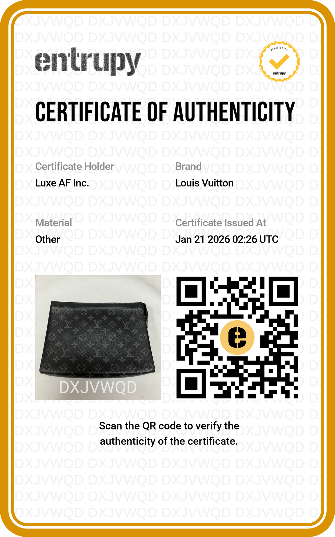 Louis Vuitton  Pochette Voyage MM Monogram Eclipse Bag LV1682