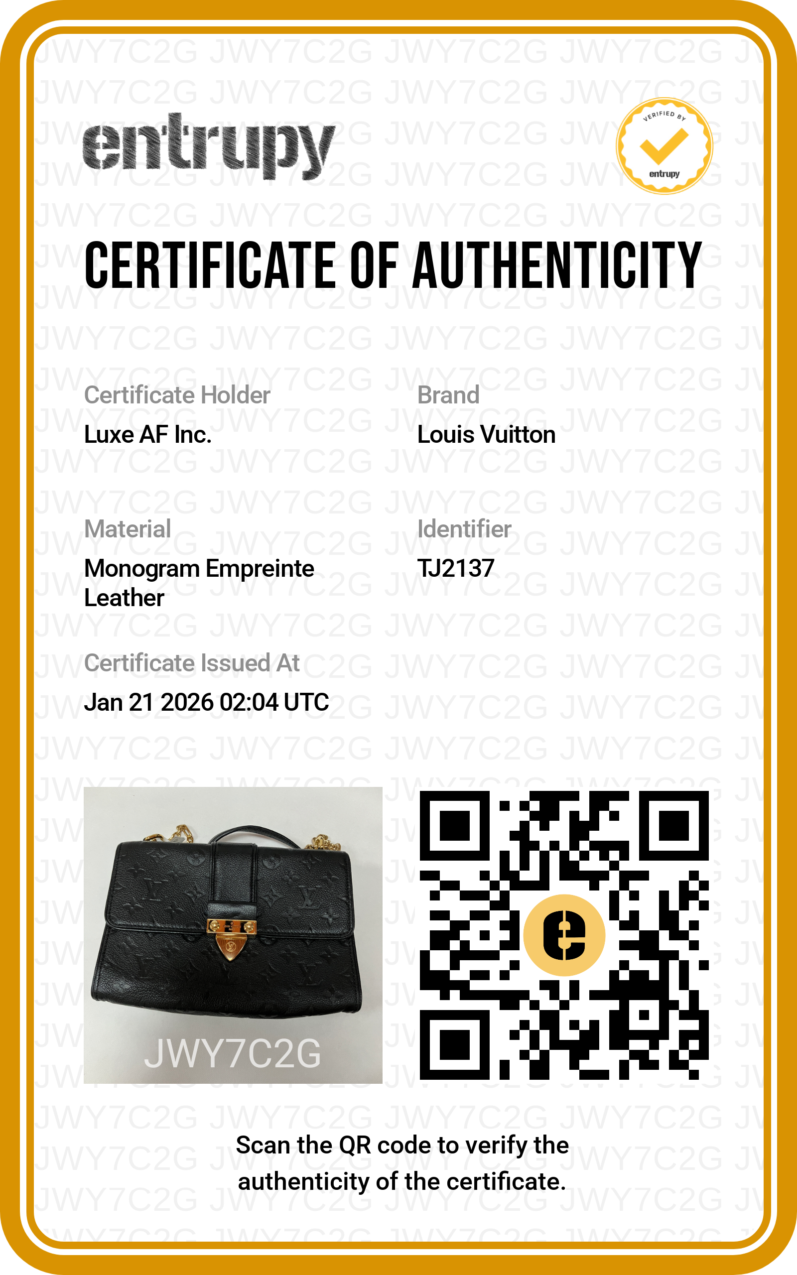 Louis Vuitton Black Monogram Empreinte Saint Sulpice Chain Bag LV1679