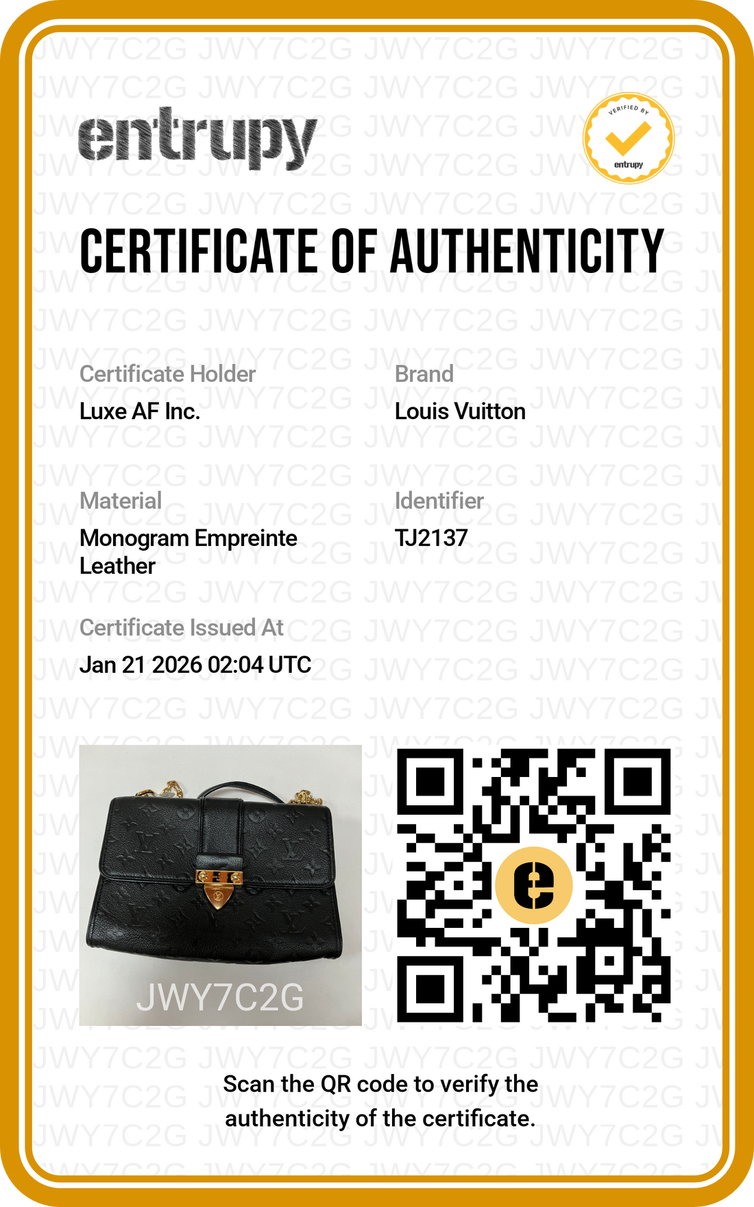 Louis Vuitton Black Monogram Empreinte Saint Sulpice Chain Bag LV1679