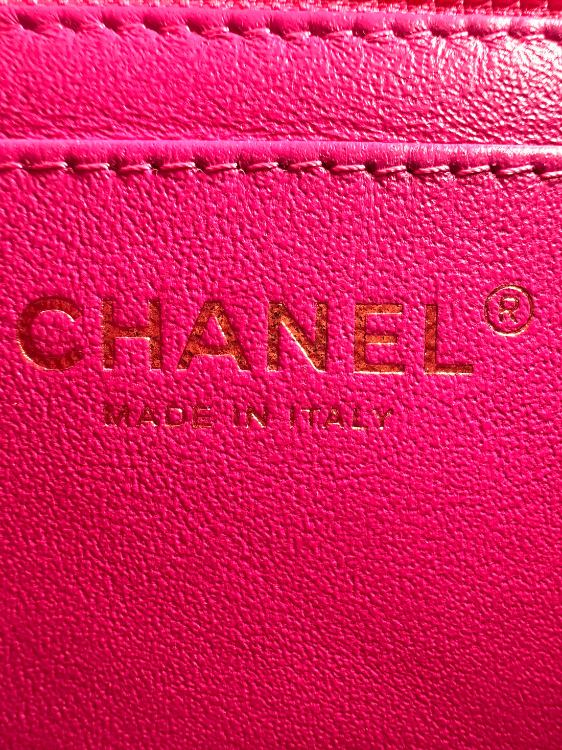 Chanel Pink Lambskin Chevron Mini Flap Shoudler Bag With Chain(21***80) CC1144