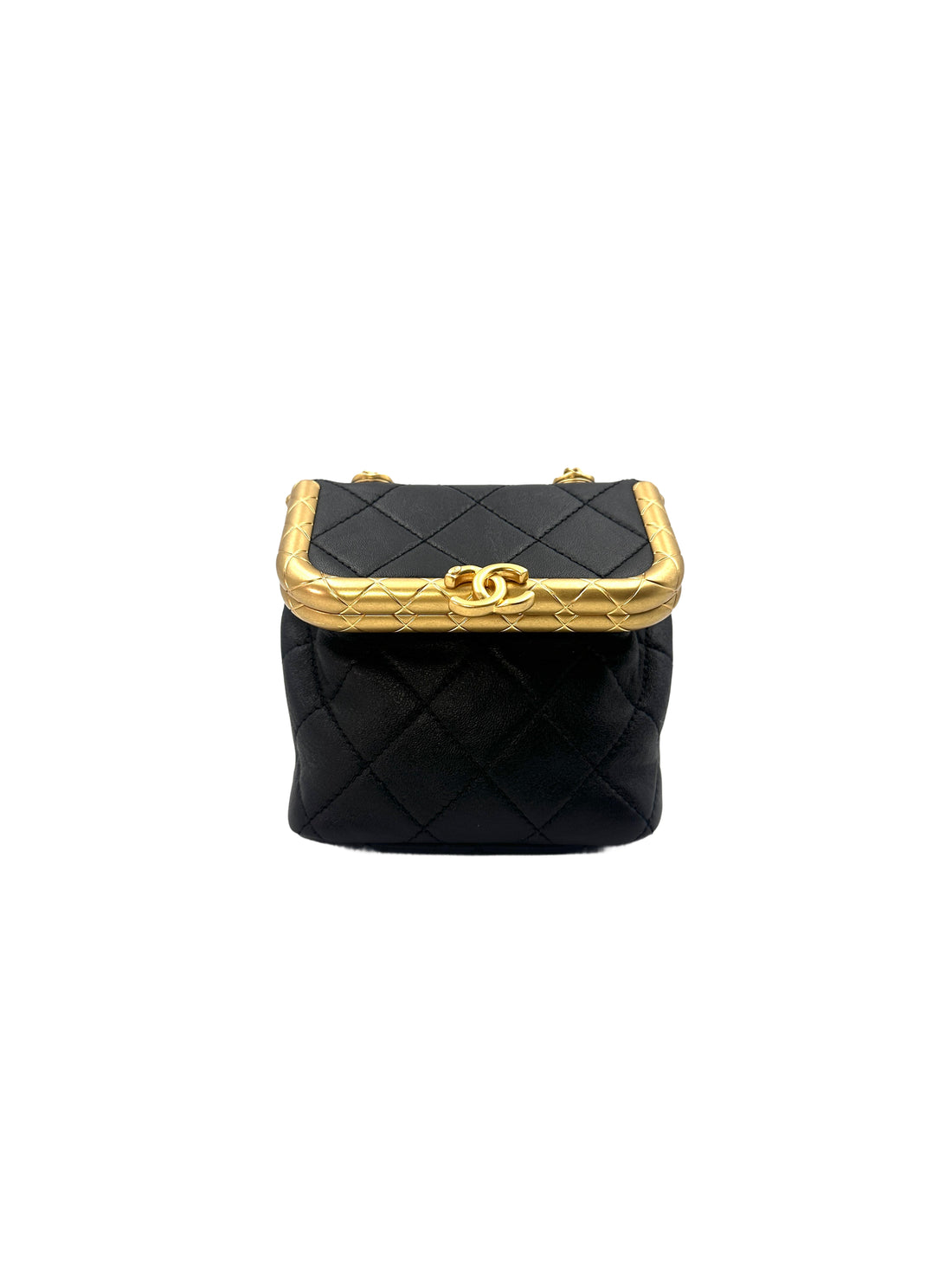 Chanel Black Quilted Leather WIth Kiss Lock My Crush Chain Shoulder Bag(30***35) CC1143