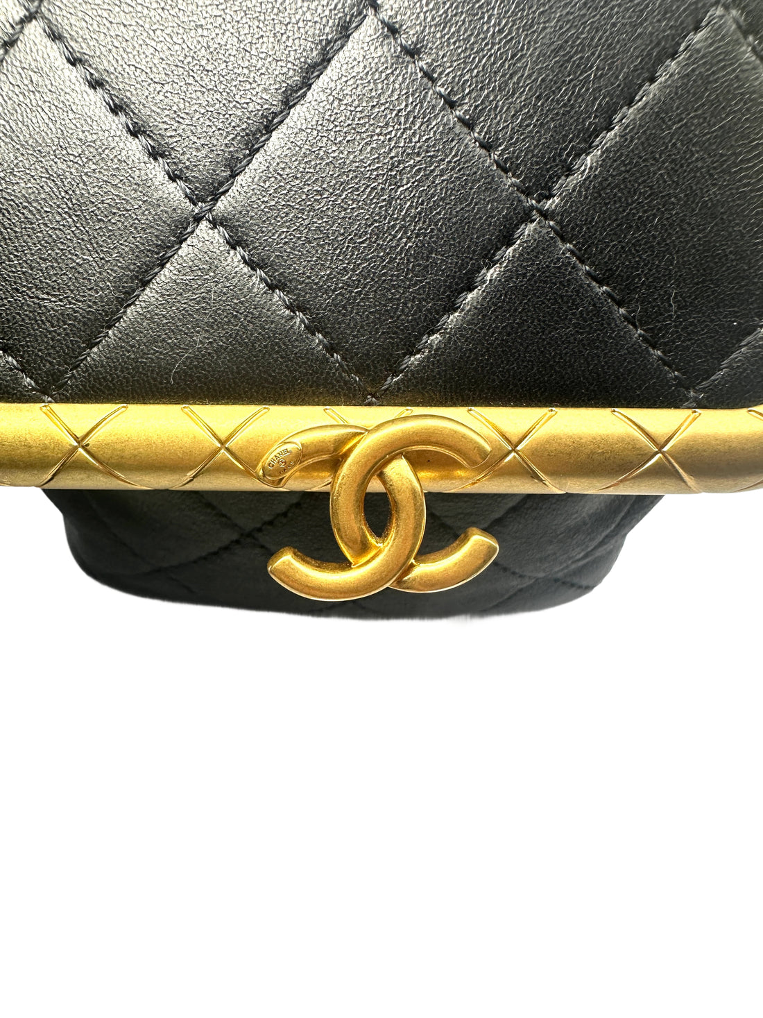 Chanel Black Quilted Leather WIth Kiss Lock My Crush Chain Shoulder Bag(30***35) CC1143