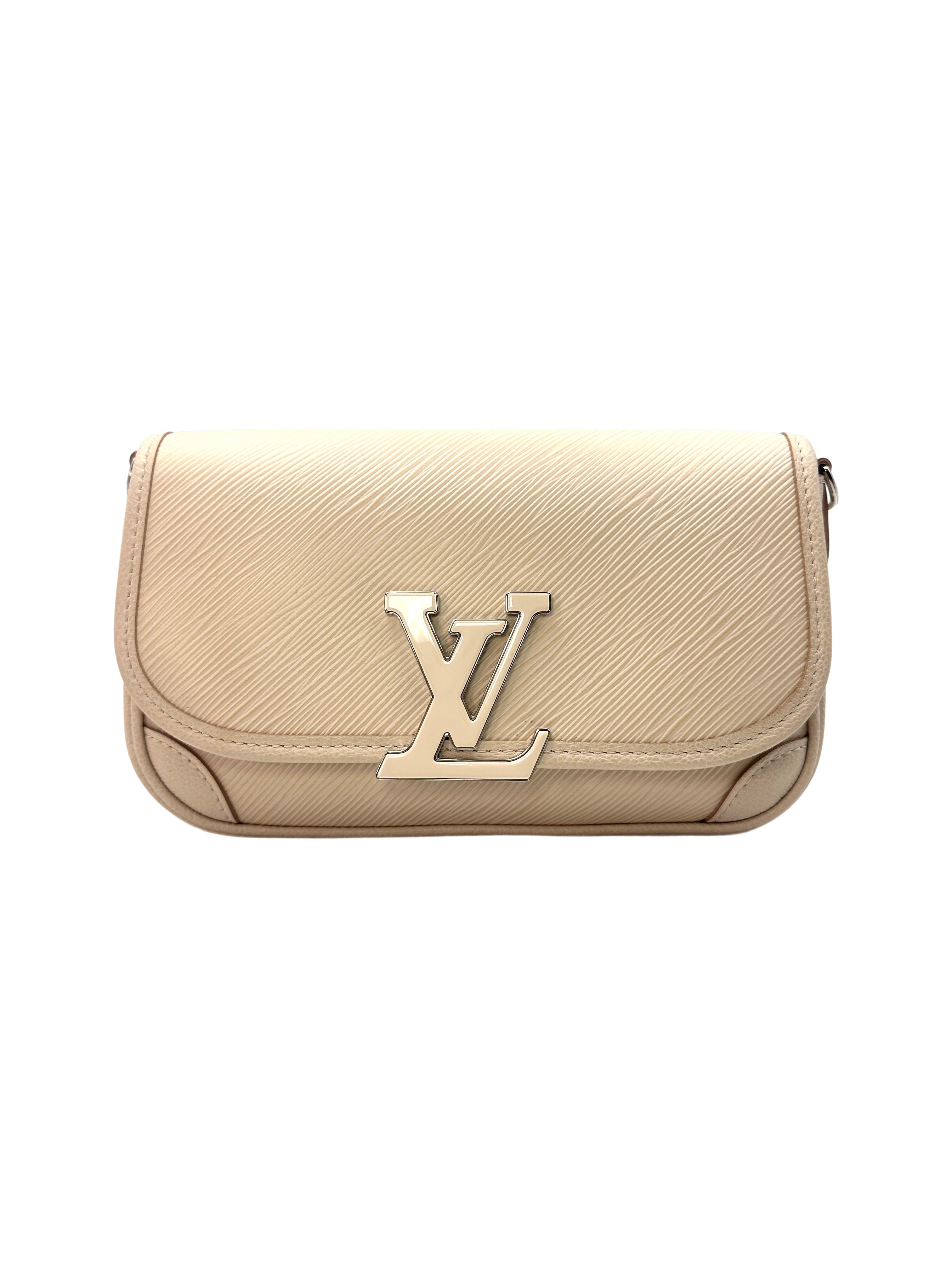 Louis Vuitton White Epi Leather Buci Crossbody Shoulder Bag LV1684