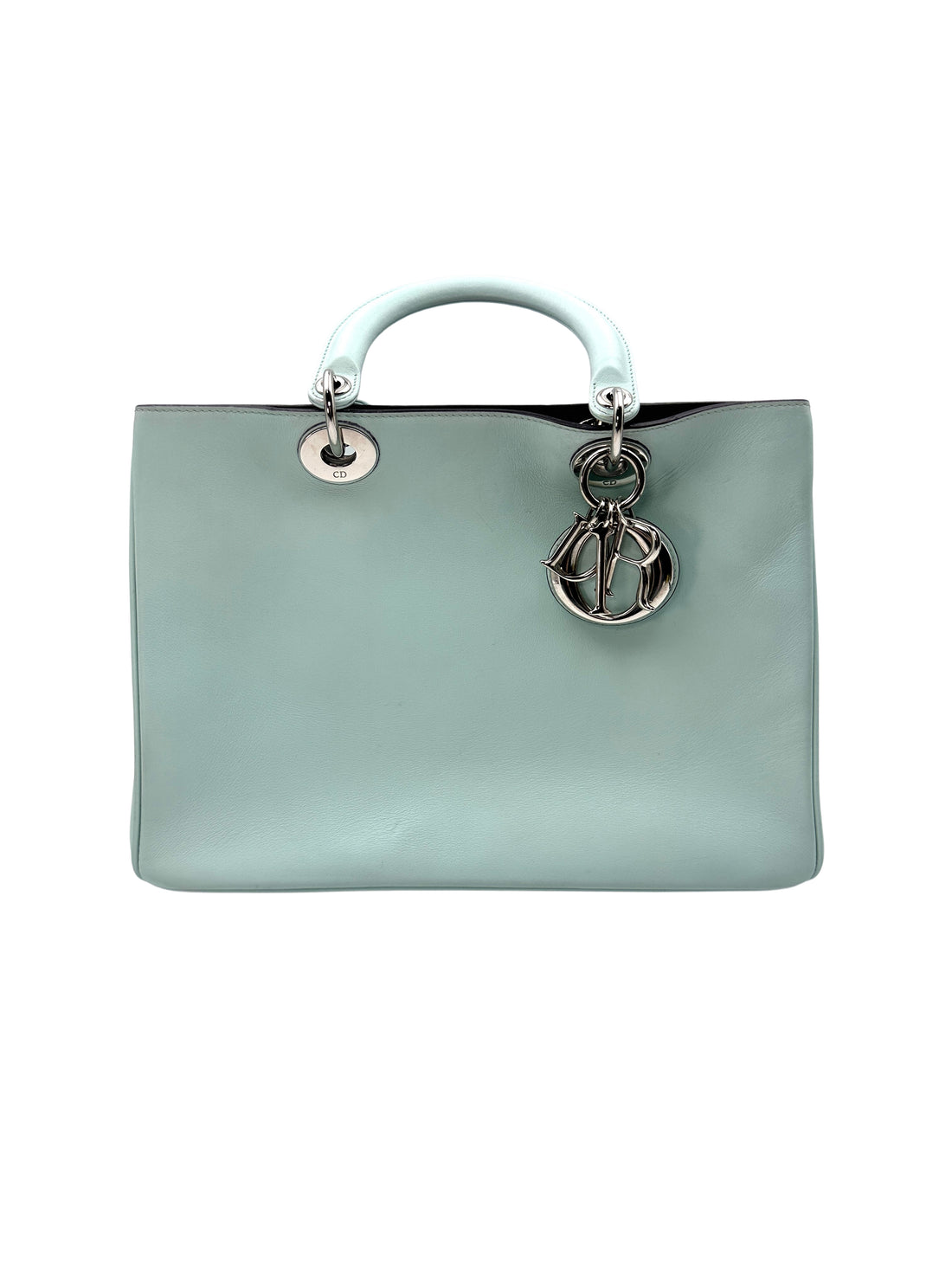 Christian Dior Diorissimo Mint Green Shopper Tote Bag with Pouch DR386