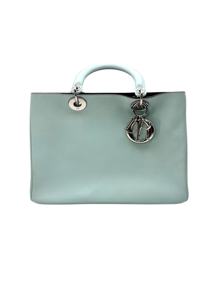 Christian Dior Diorissimo Mint Green Shopper Tote Bag with Pouch DR386