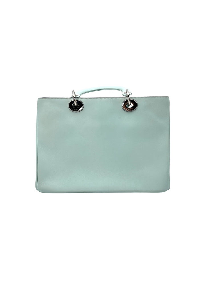 Christian Dior Diorissimo Mint Green Shopper Tote Bag with Pouch DR386