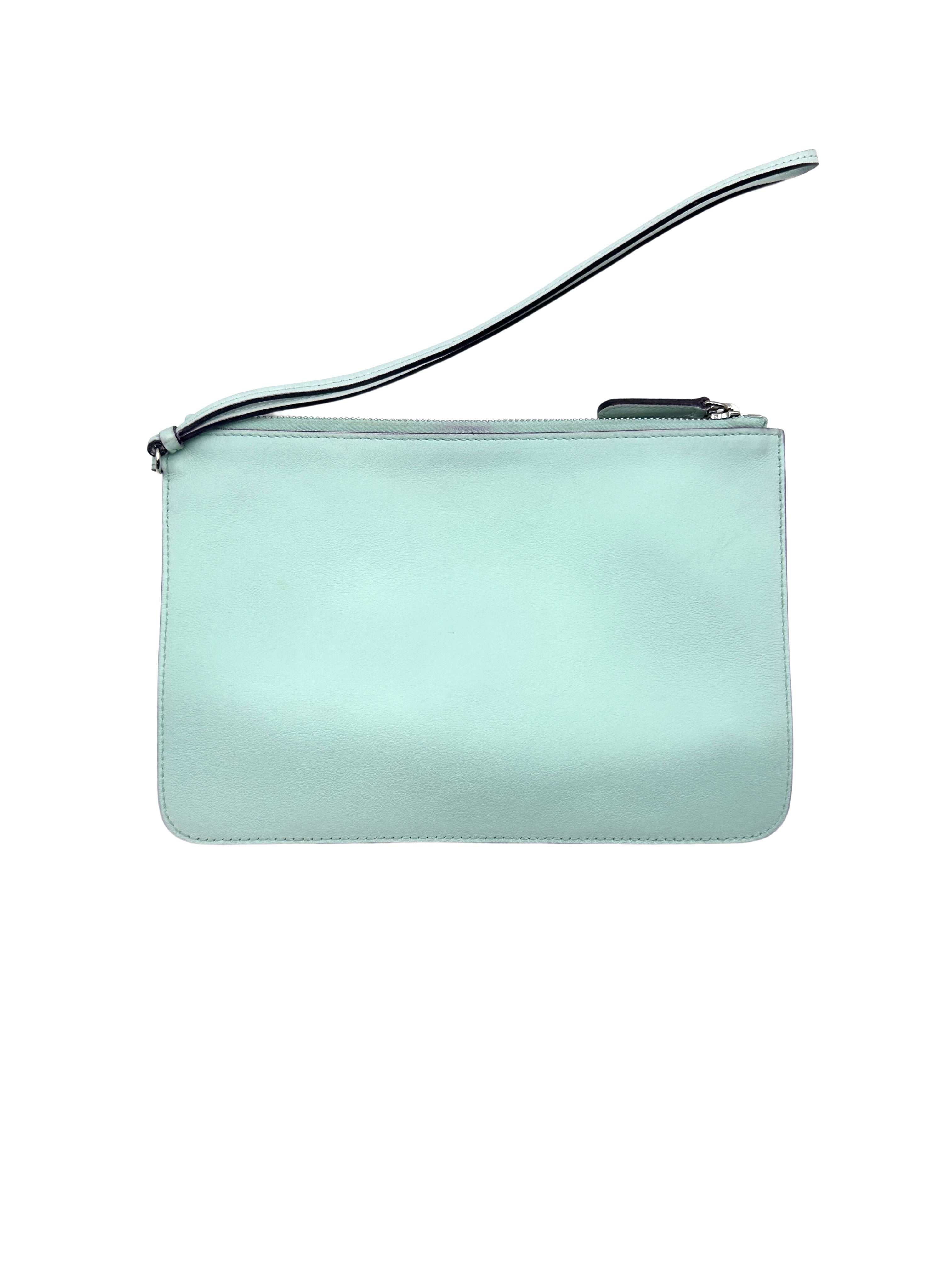 Christian Dior Diorissimo Mint Green Shopper Tote Bag with Pouch DR386