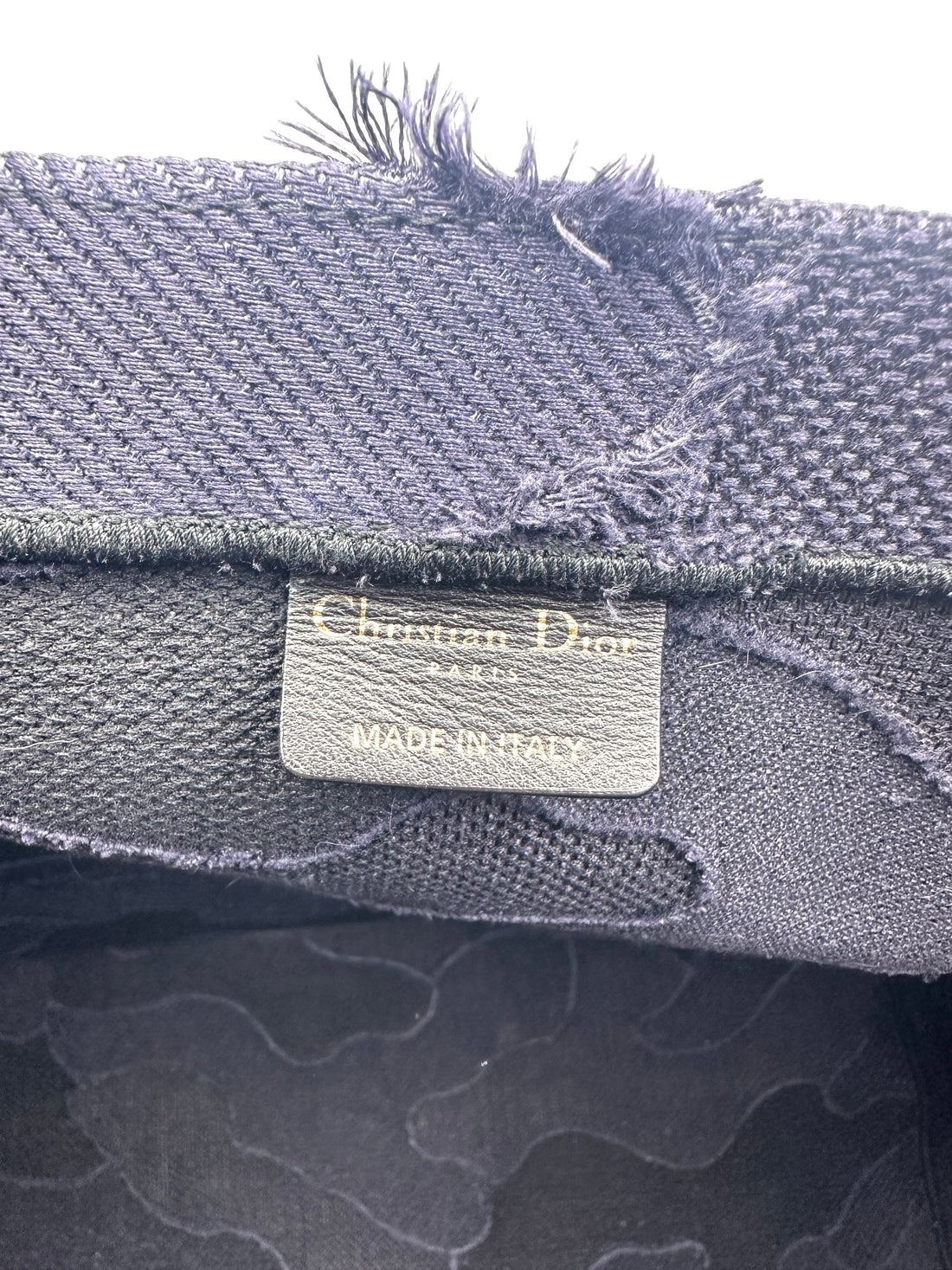Christian Dior Blue Camouflage Large Book Tote Handle Bag DR384