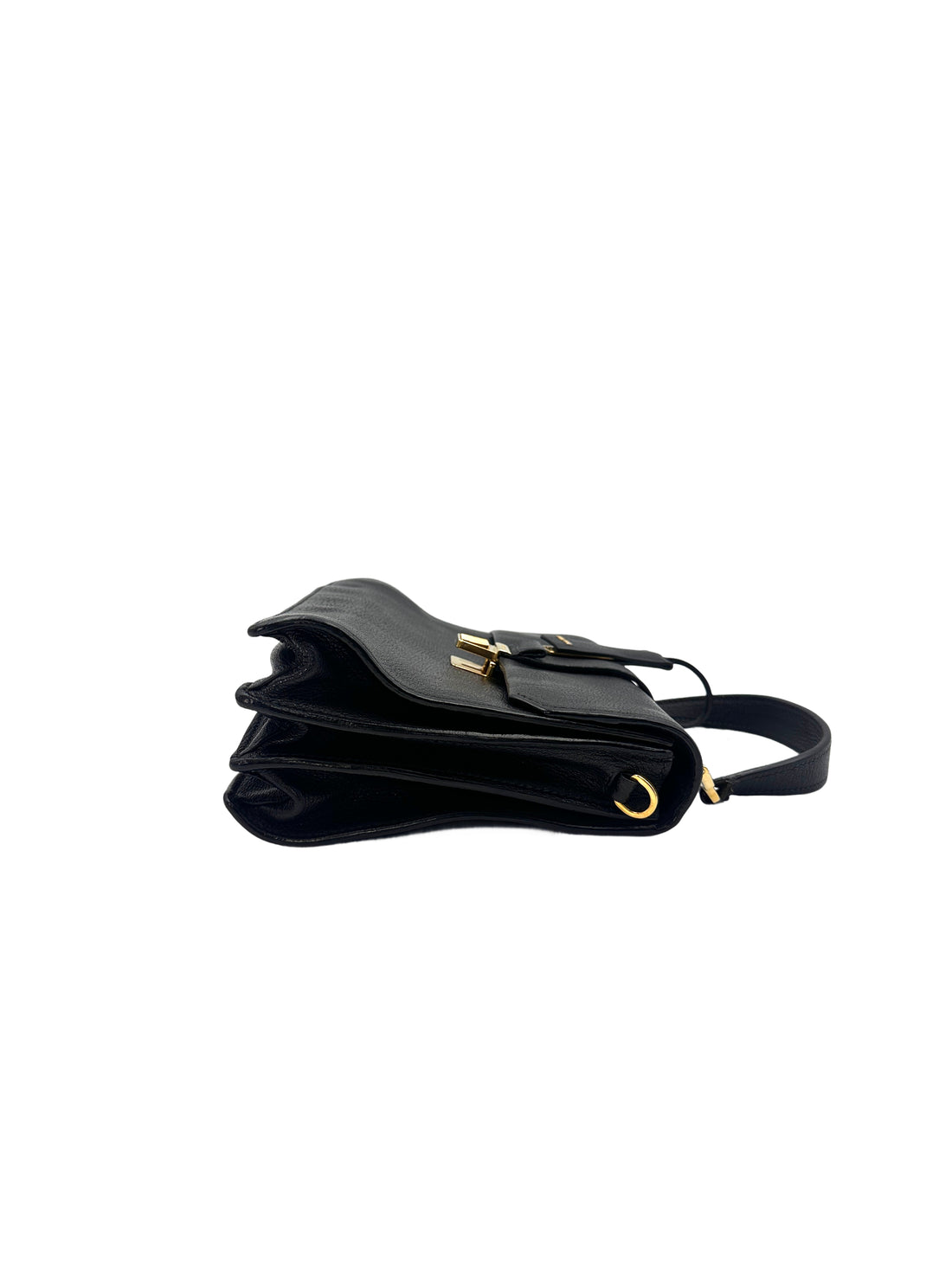 Miu Miu Black Madras Leather Crossbody Bag MM27