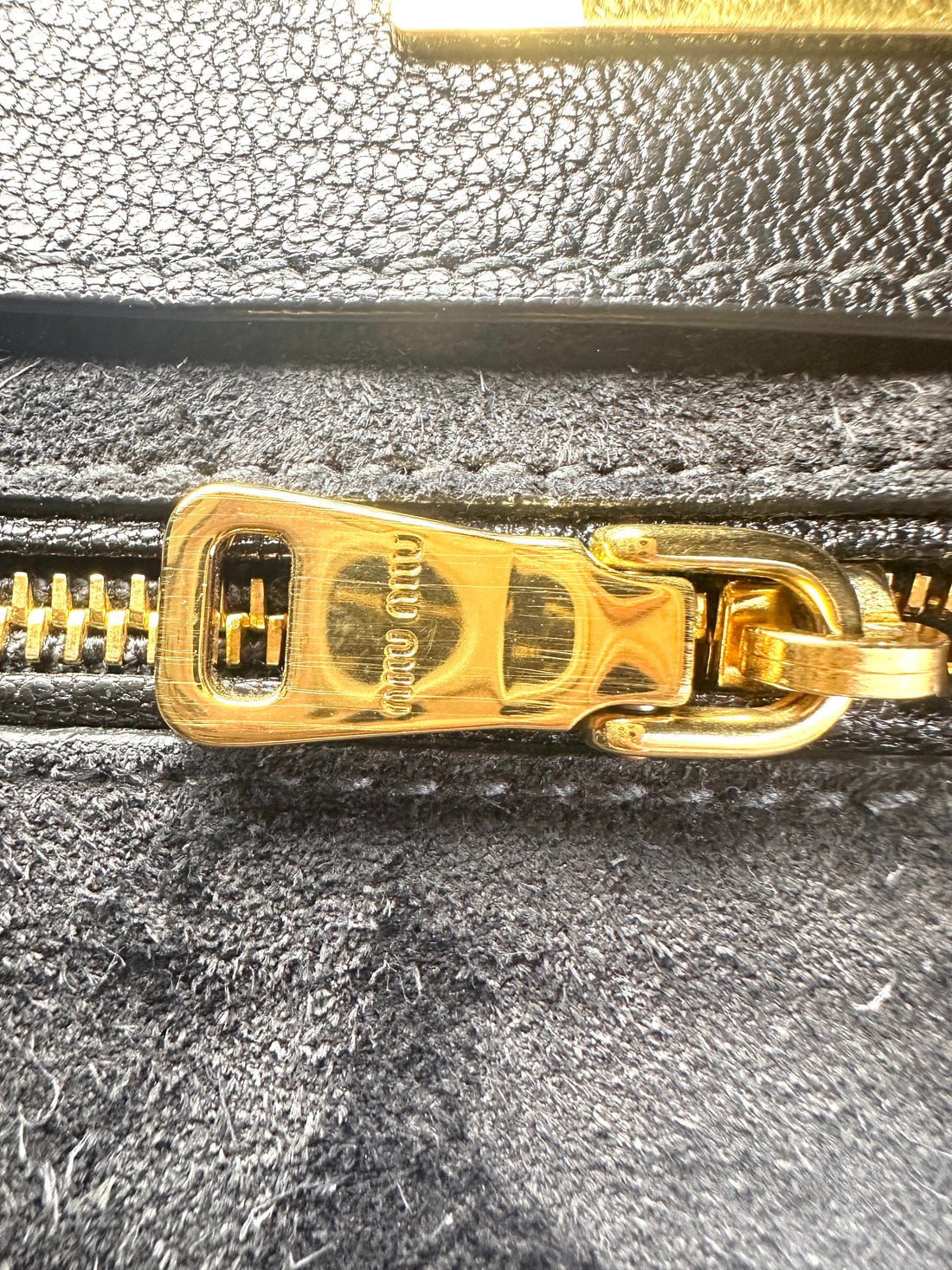 Miu Miu Black Madras Leather Crossbody Bag MM27