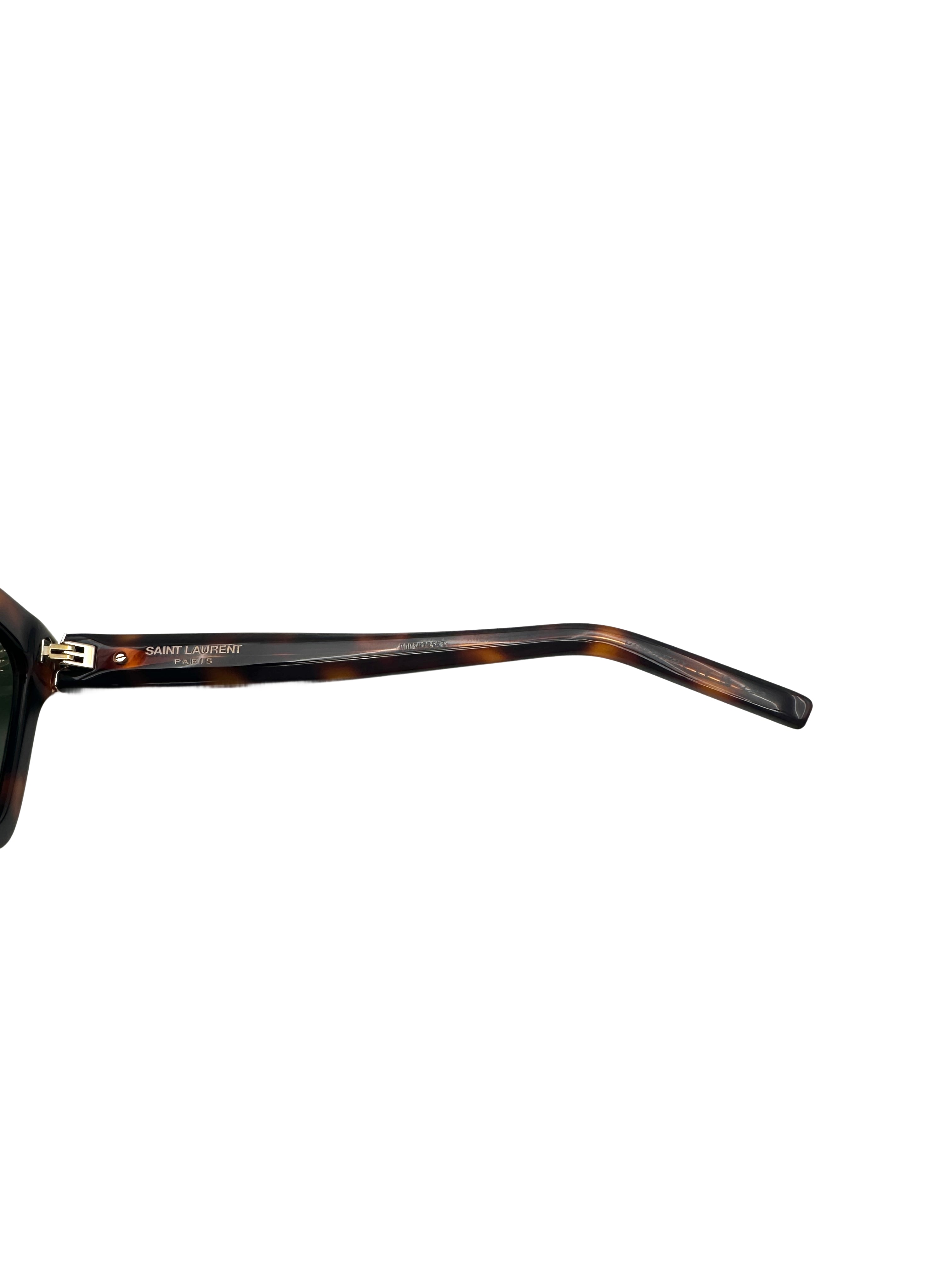 Saint Laurent SL M156 Havana Tortoiseshell Sunglasses SLG03