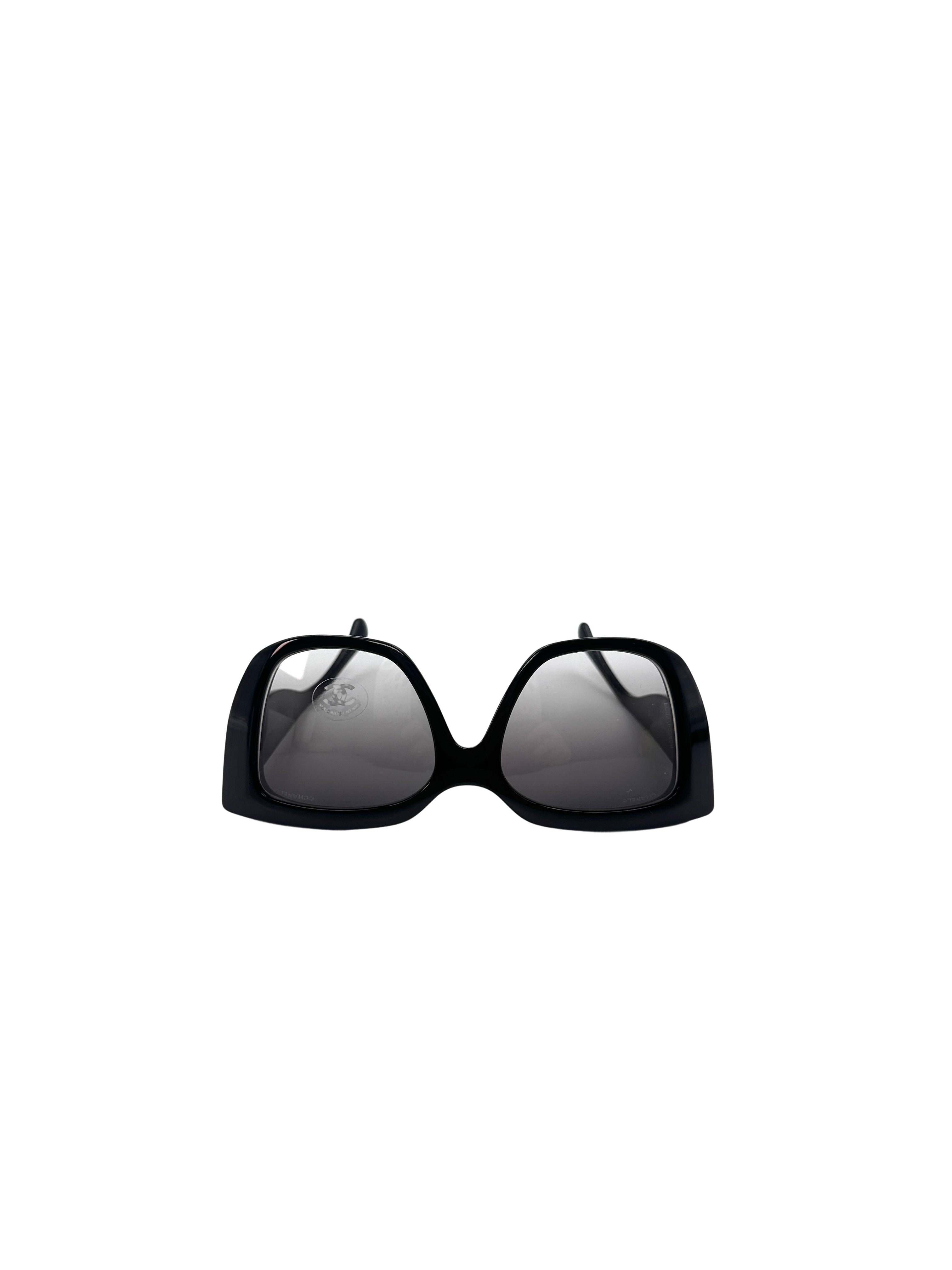 Chanel Black Acetate Butterfly Sunglasses A71767 S1834 CCG05