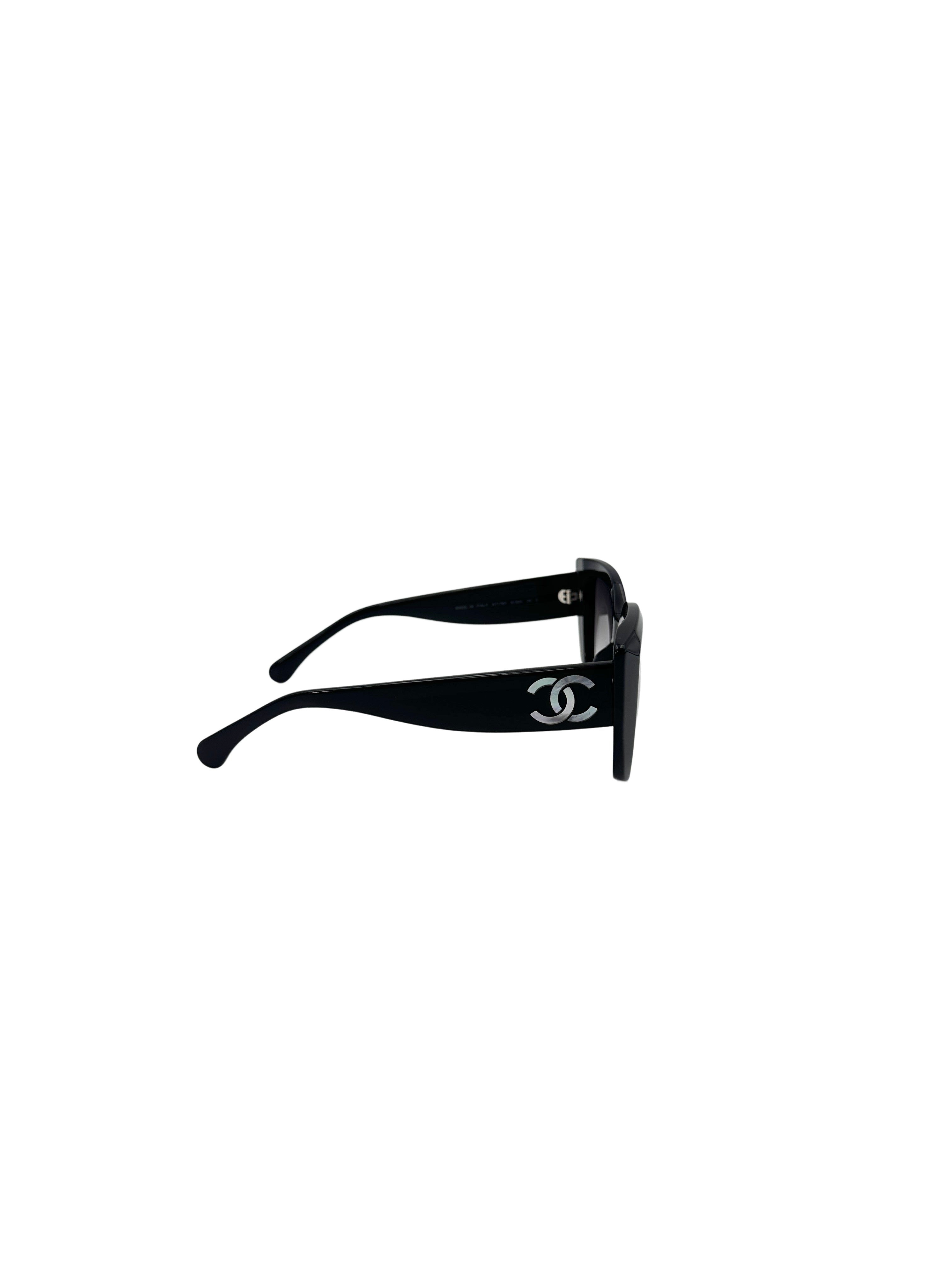 Chanel Black Acetate Butterfly Sunglasses A71767 S1834 CCG05