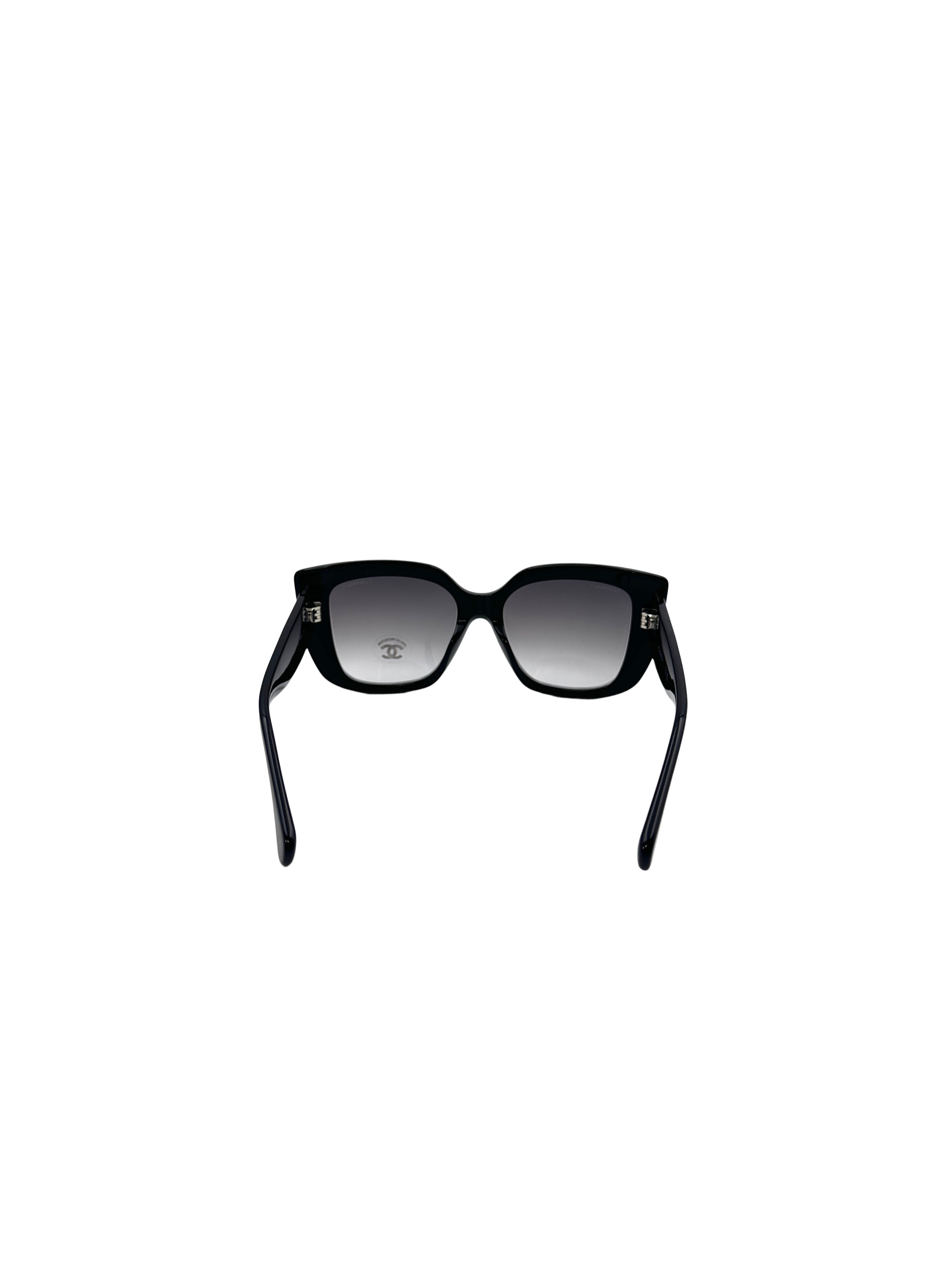 Chanel Black Acetate Butterfly Sunglasses A71767 S1834 CCG05
