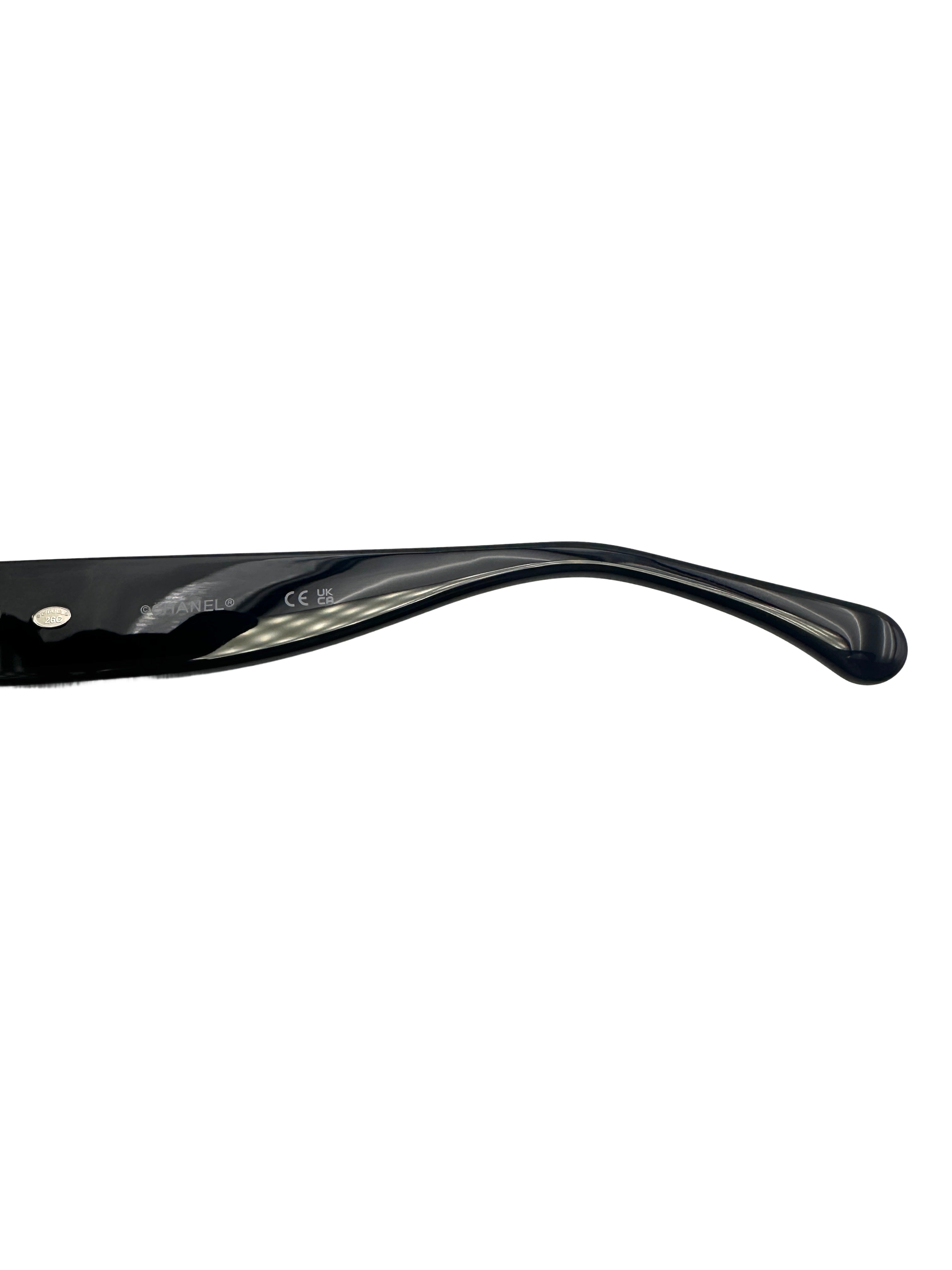 Chanel Black Acetate Butterfly Sunglasses A71767 S1834 CCG05