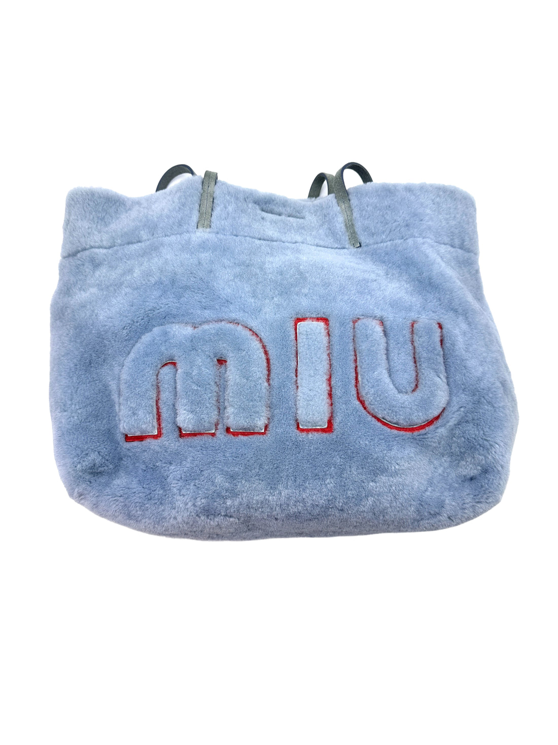 Miu Miu Blue Terrycloth Tote Bag With Logo MM28
