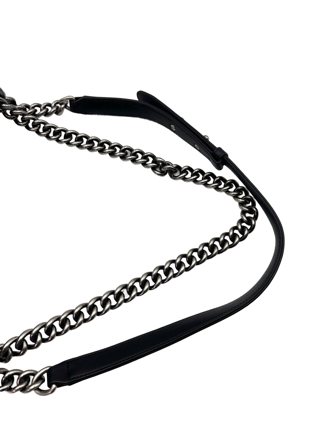 Chanel LeBoy Black Quilted Leather Crossbody Bag with Silver Buckle(19***69) CC1138