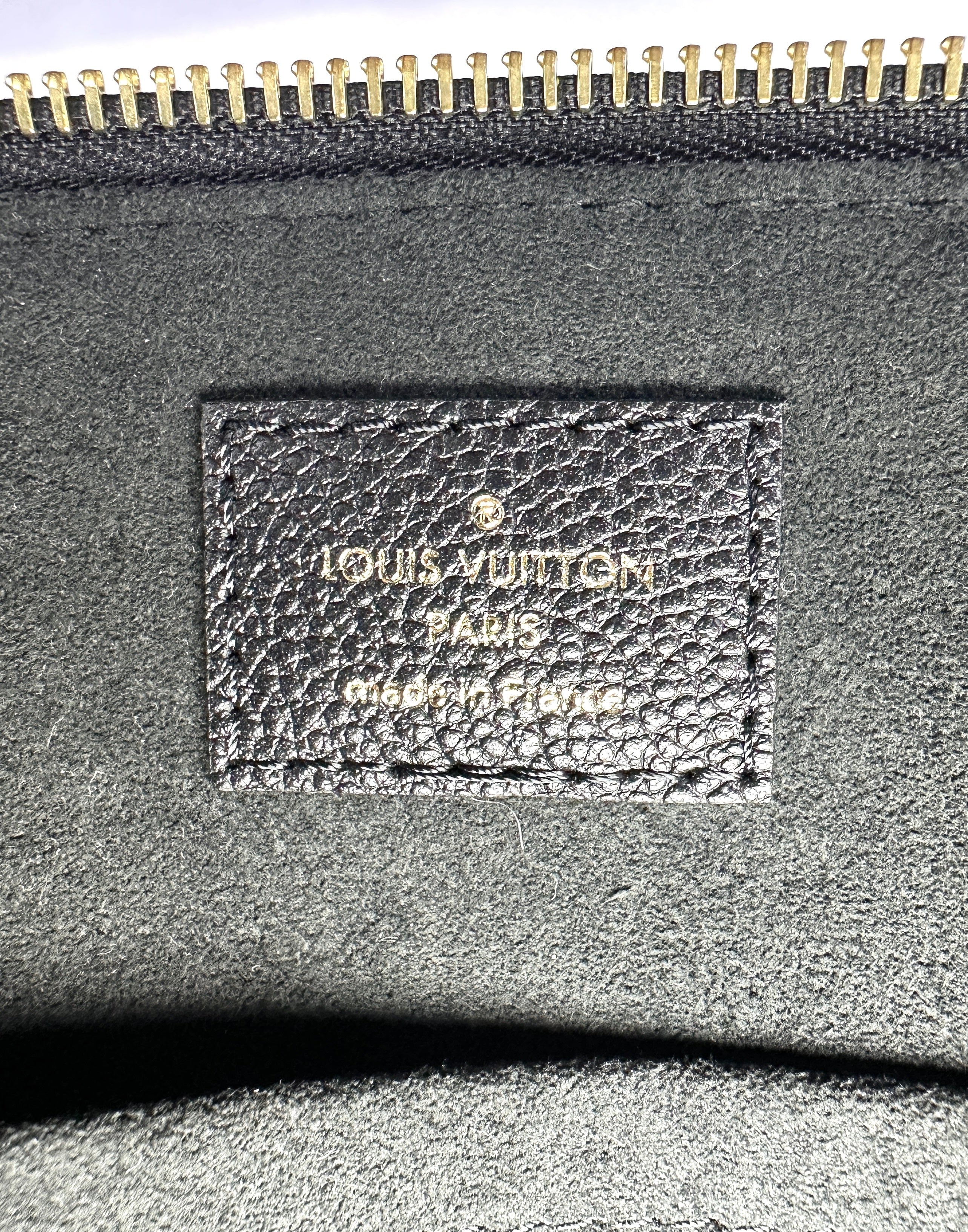 Louis Vuitton Petit Palais PM Black Beige Bicolor Monogram Handle Bag LV1688