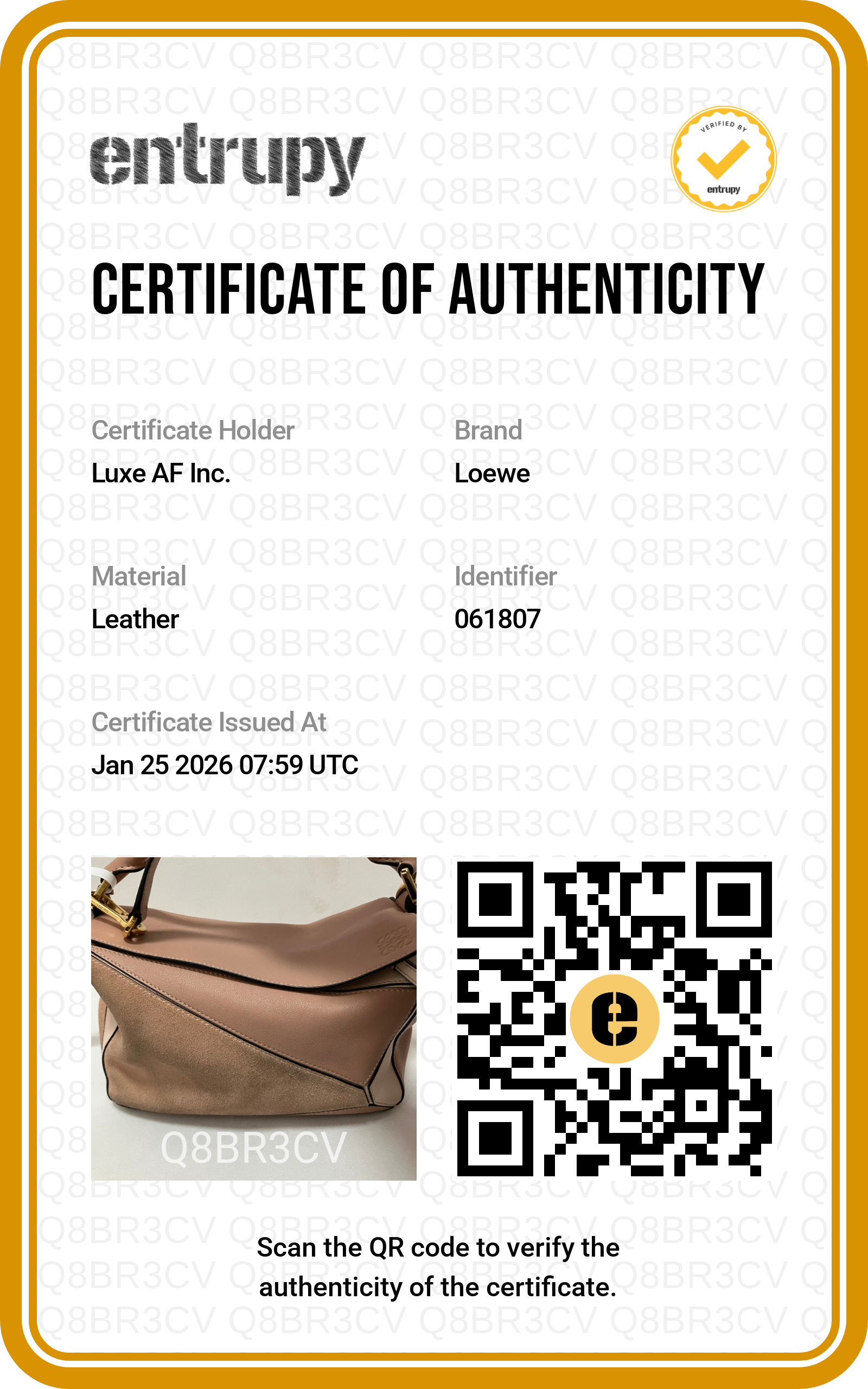 Loewe Puzzle Brown Suede Leather Shoulder Bag LW69
