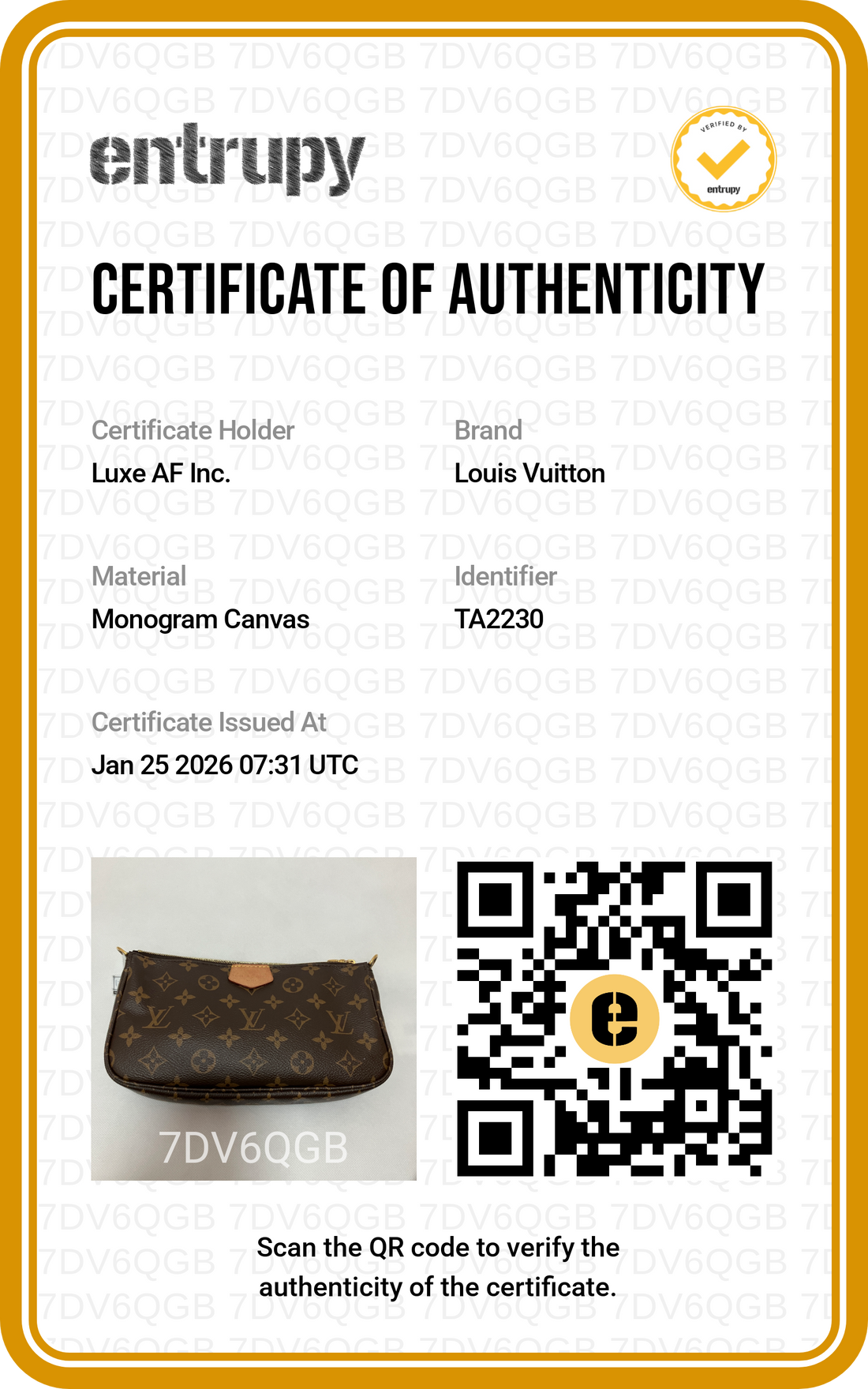 Louis Vuitton Multi Pochette Accessoires Monogram Crossbody Bag LV1697