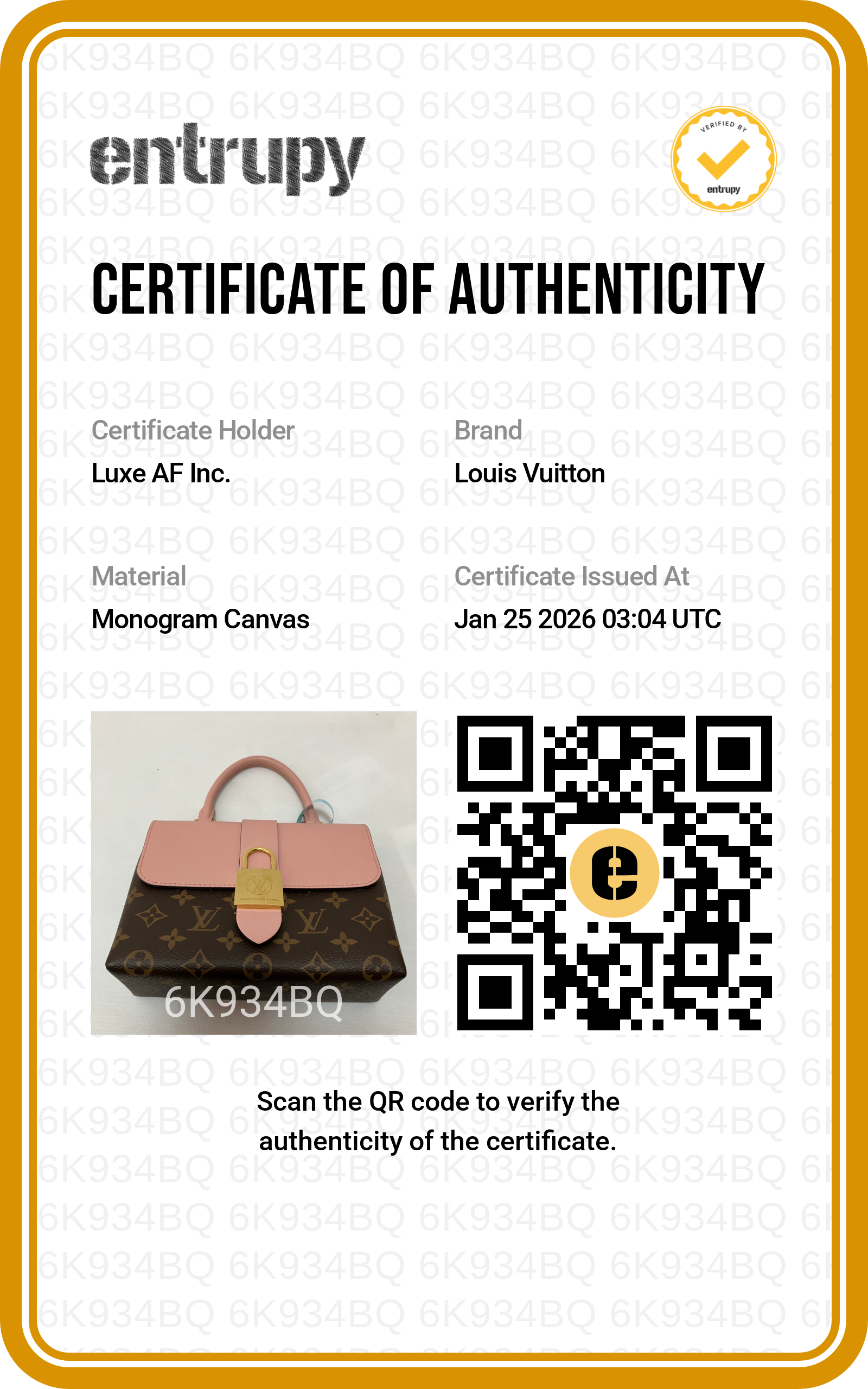 Louis Vuitton Locky BB Pink Monogram Handle Bag With Lock LV1692