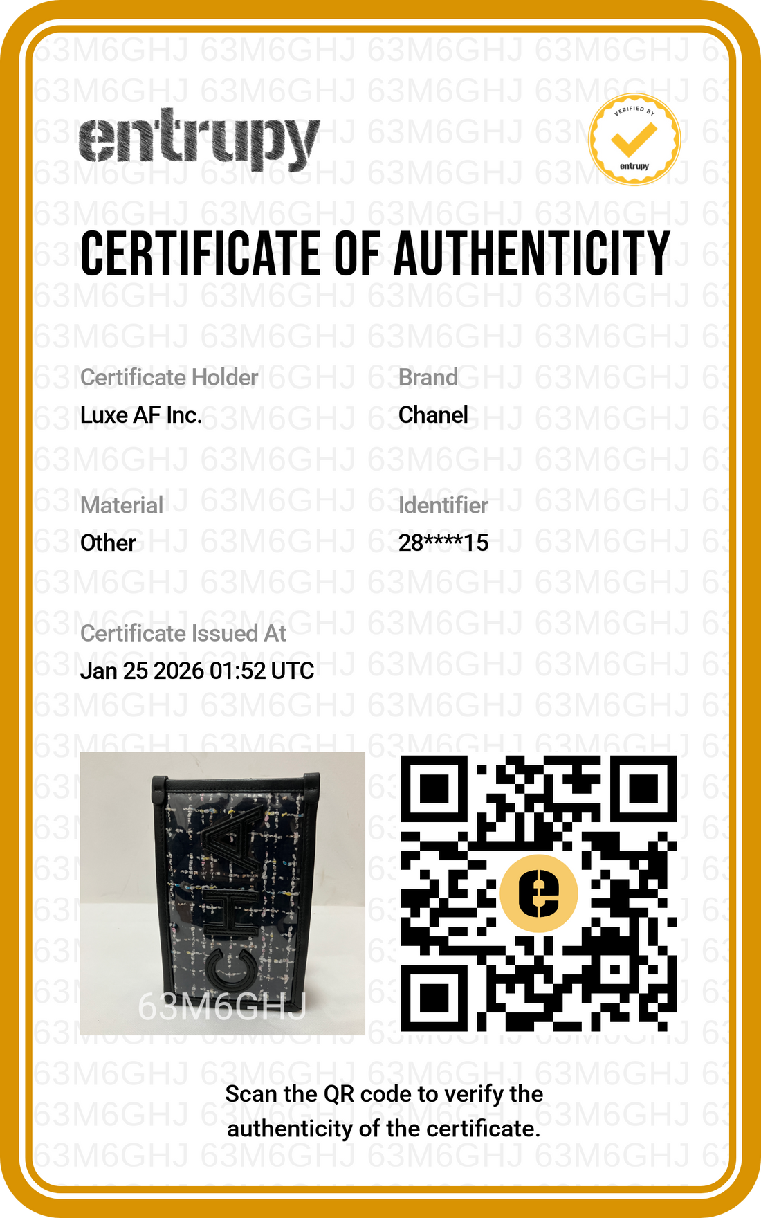 Chanel Black Tweed PVC Logo Chain Shoulder Bag(28***15) CC1195