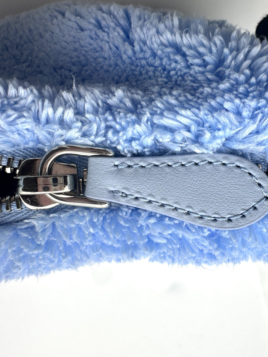 Prada Re-Edition 2000 Blue Terry Cloth Hobo Shoulder Bag With Logo PR177