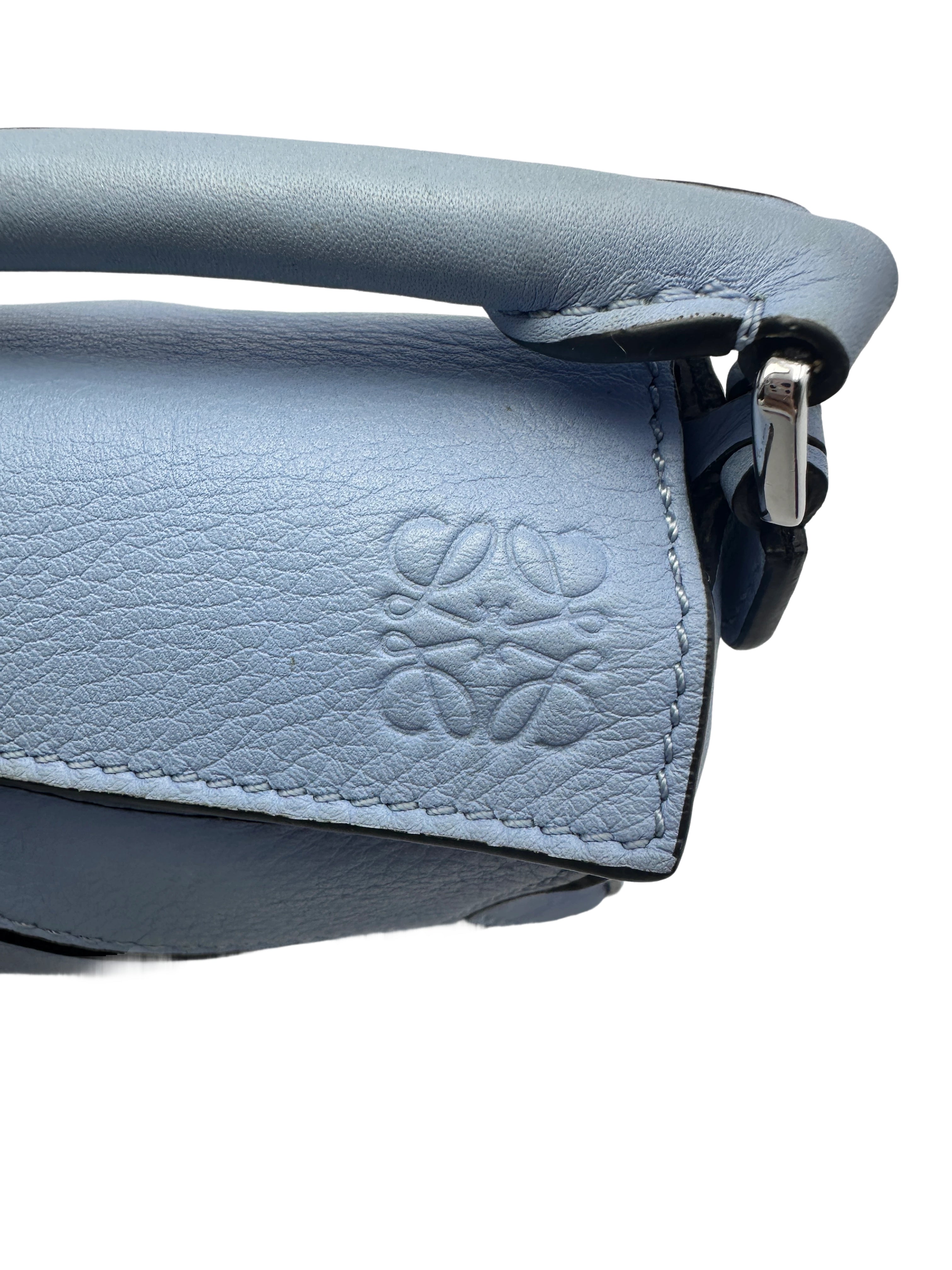 Loewe Blue Puzzle Mini Leather Bag LW66