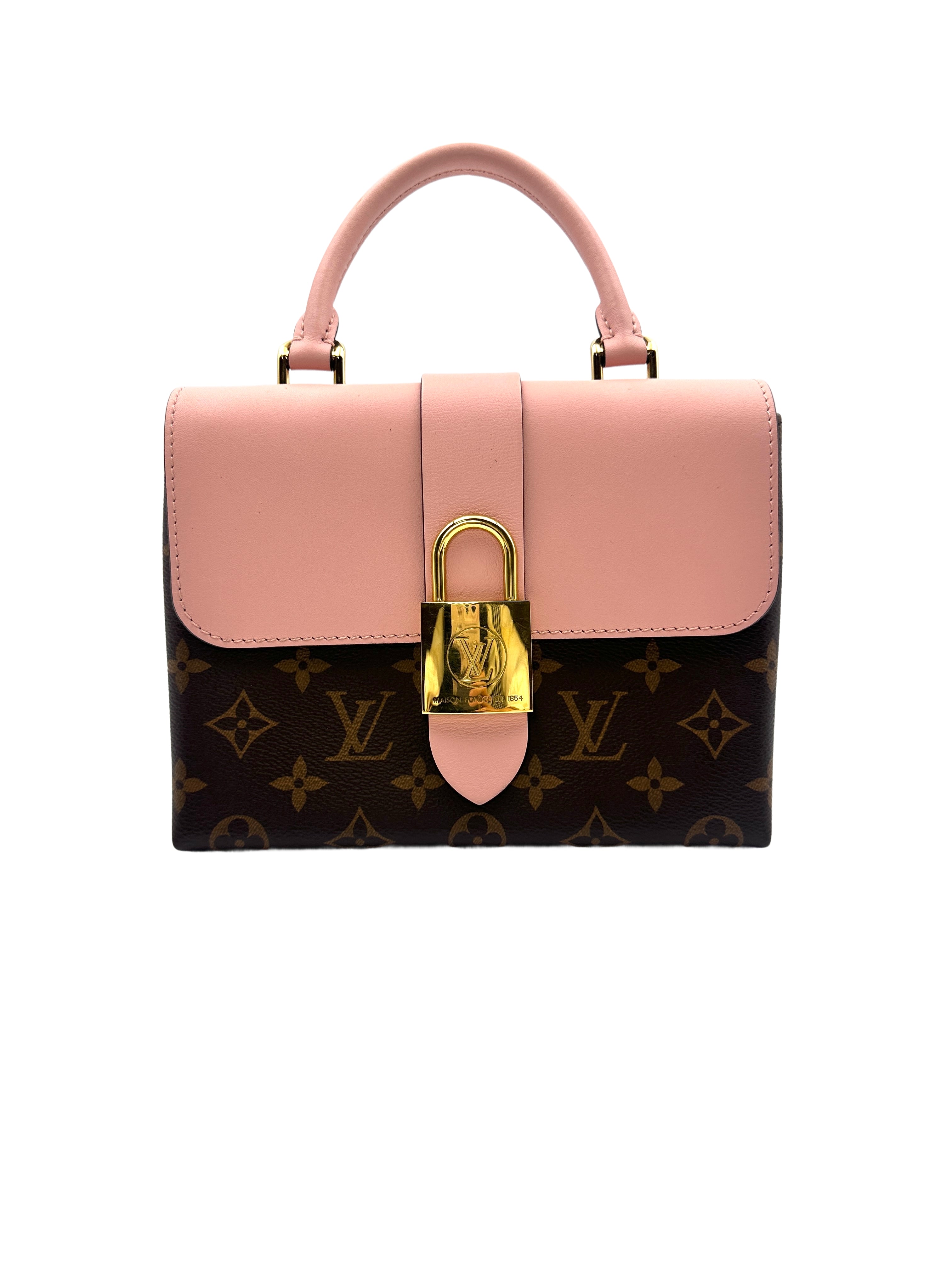 Louis Vuitton Locky BB Pink Monogram Handle Bag With Lock LV1692