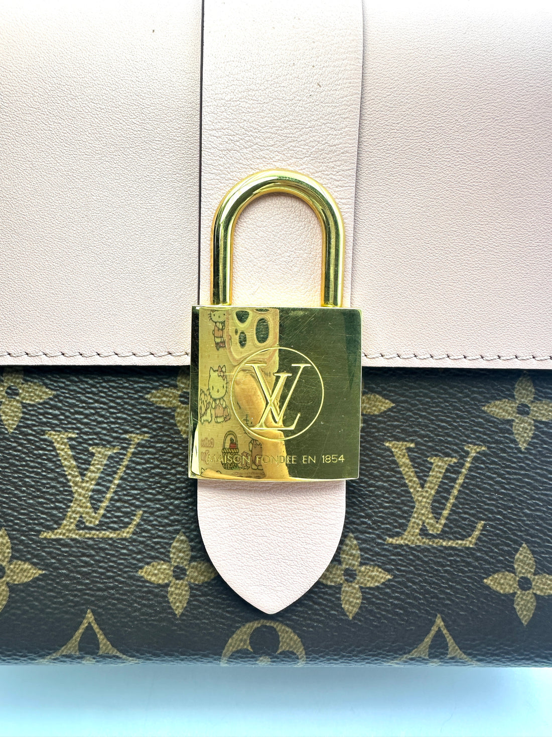 Louis Vuitton Locky BB Pink Monogram Handle Bag With Lock LV1692