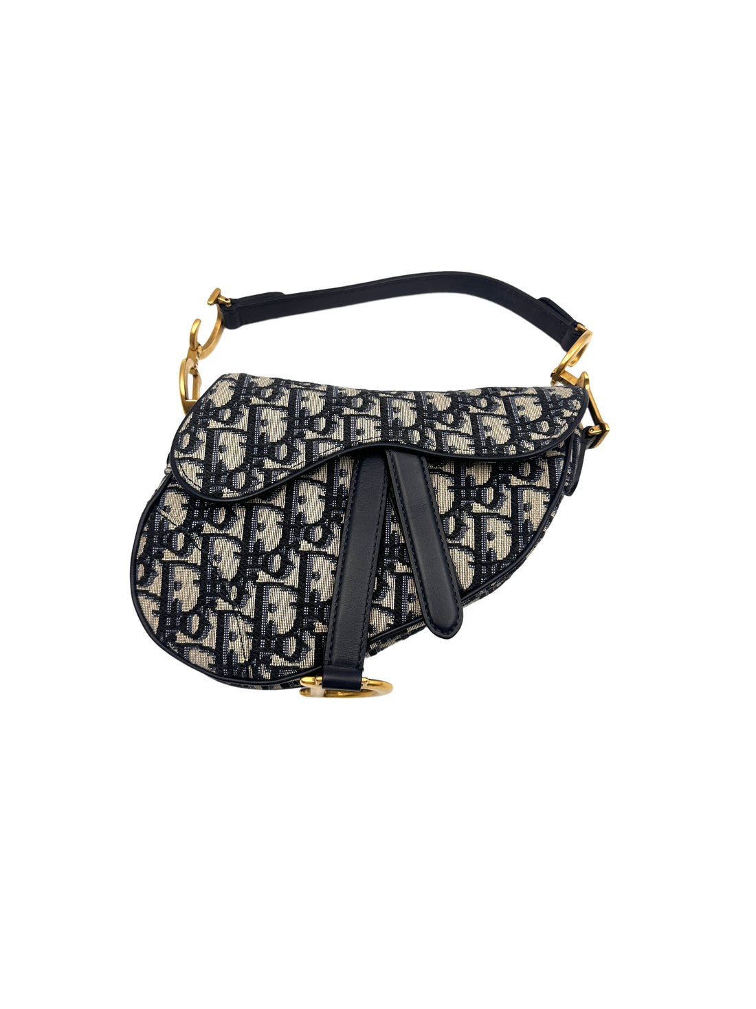 Christian Dior Oblique Saddle Bag With Handle DR390