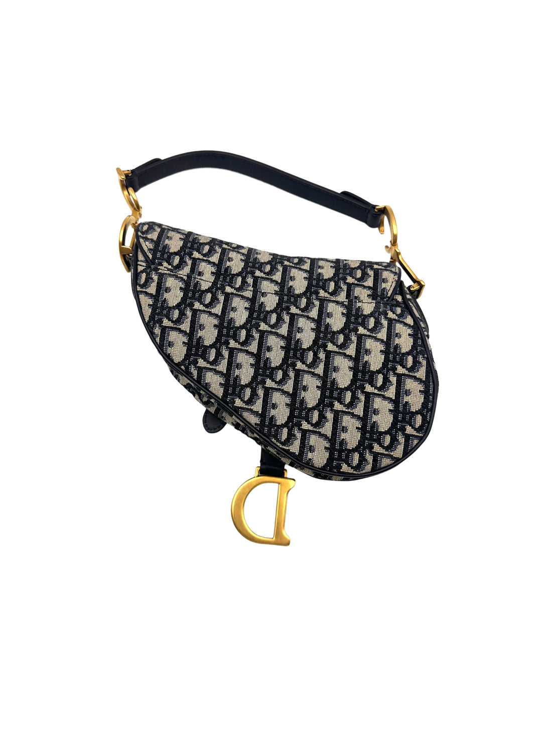 Christian Dior Oblique Saddle Bag With Handle DR390