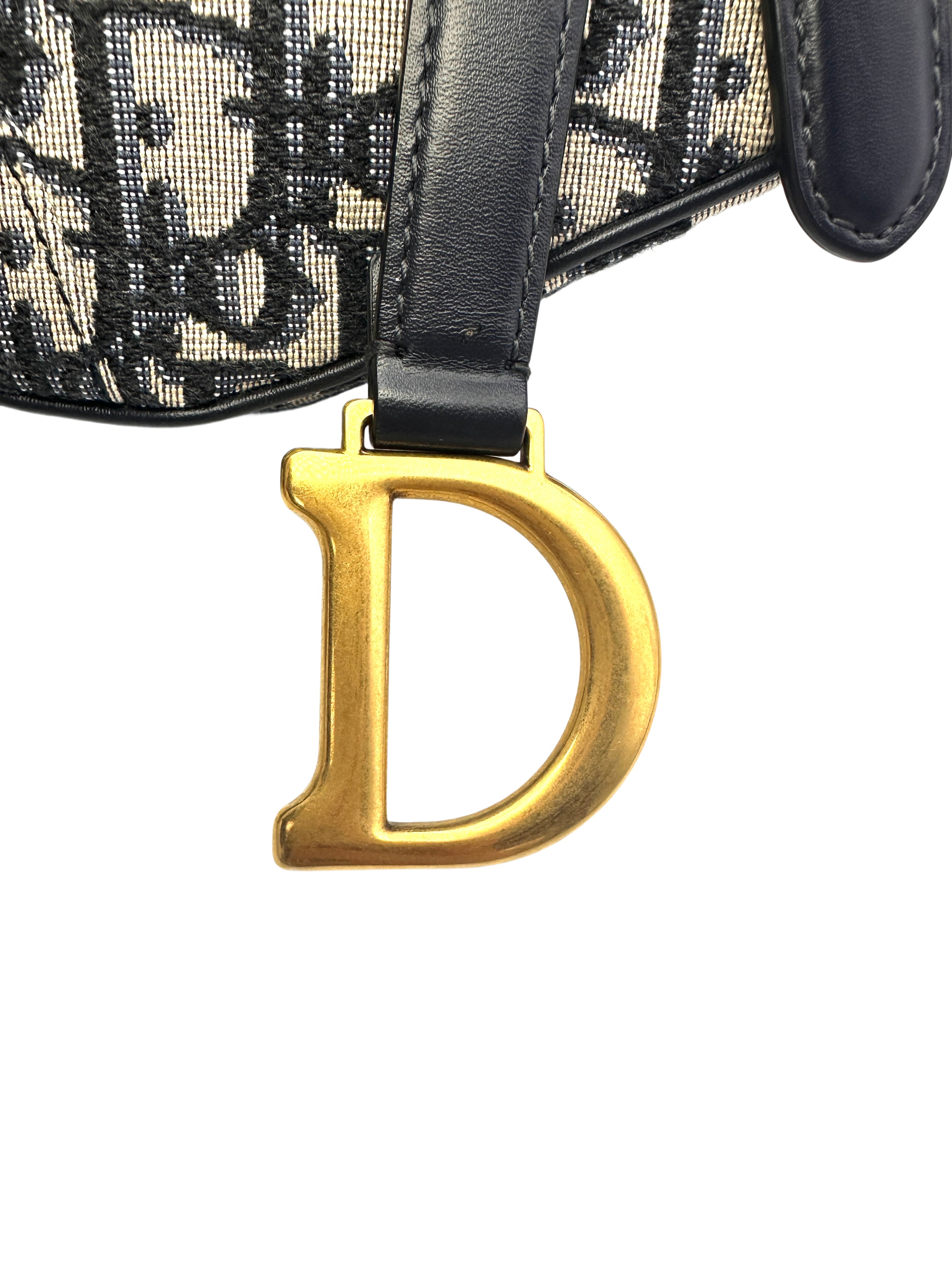 Christian Dior Oblique Saddle Bag With Handle DR390