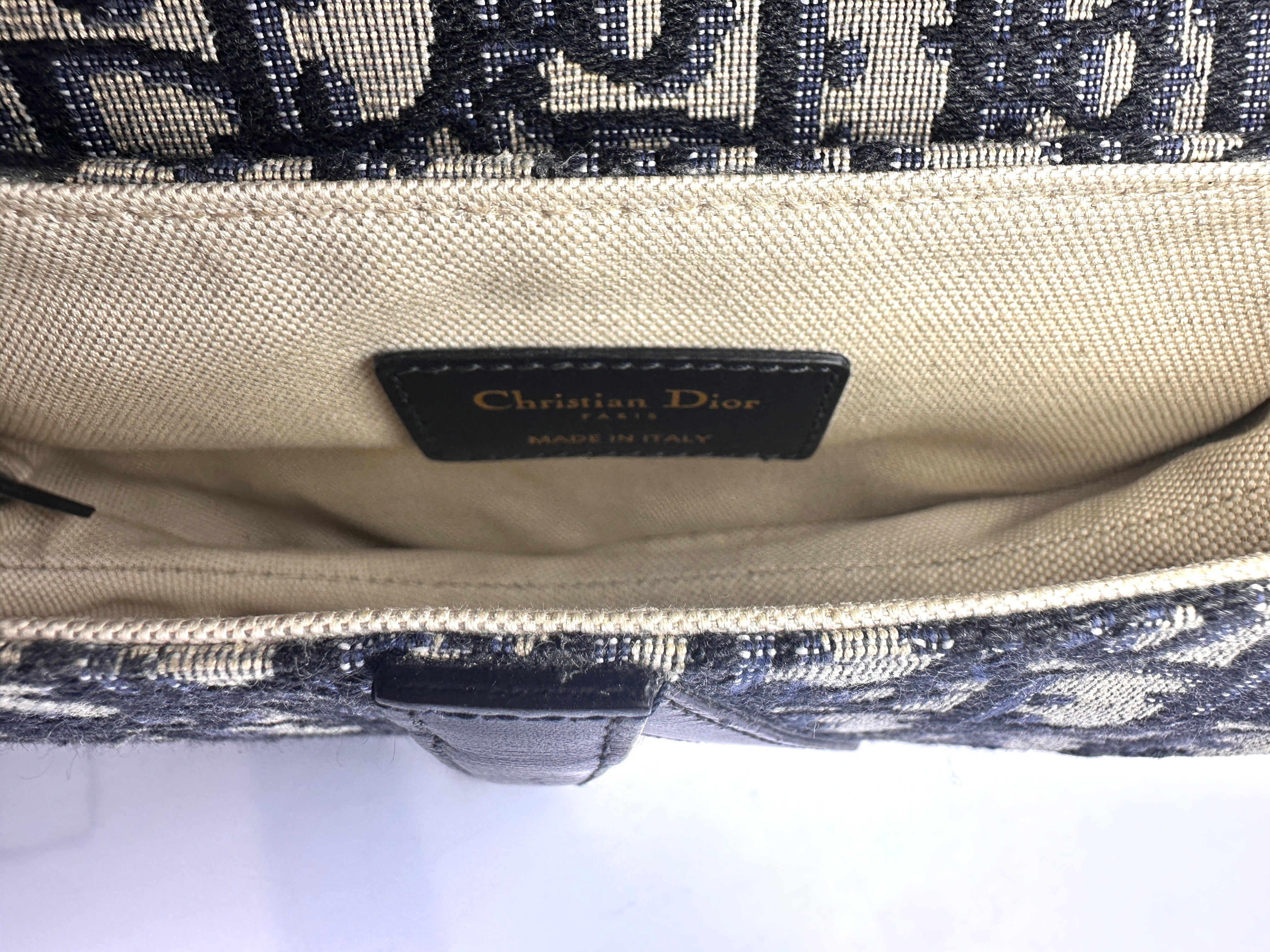 Christian Dior Oblique Saddle Bag With Handle DR390