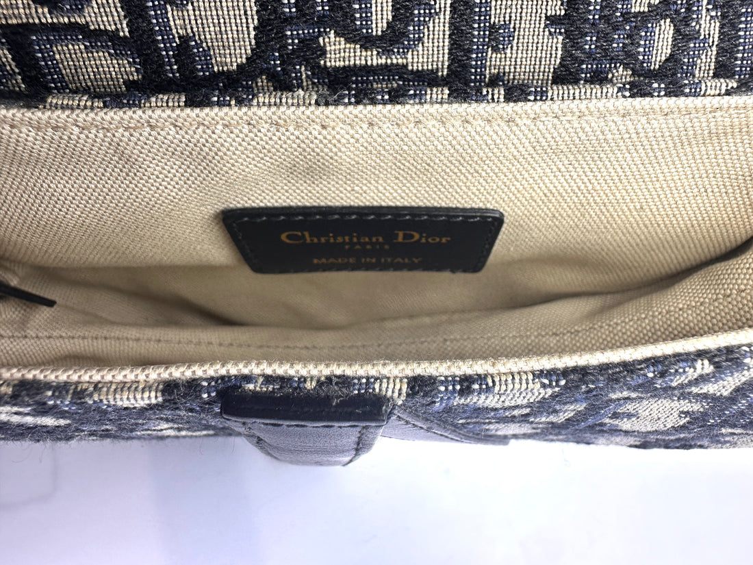 Christian Dior Oblique Saddle Bag With Handle DR390