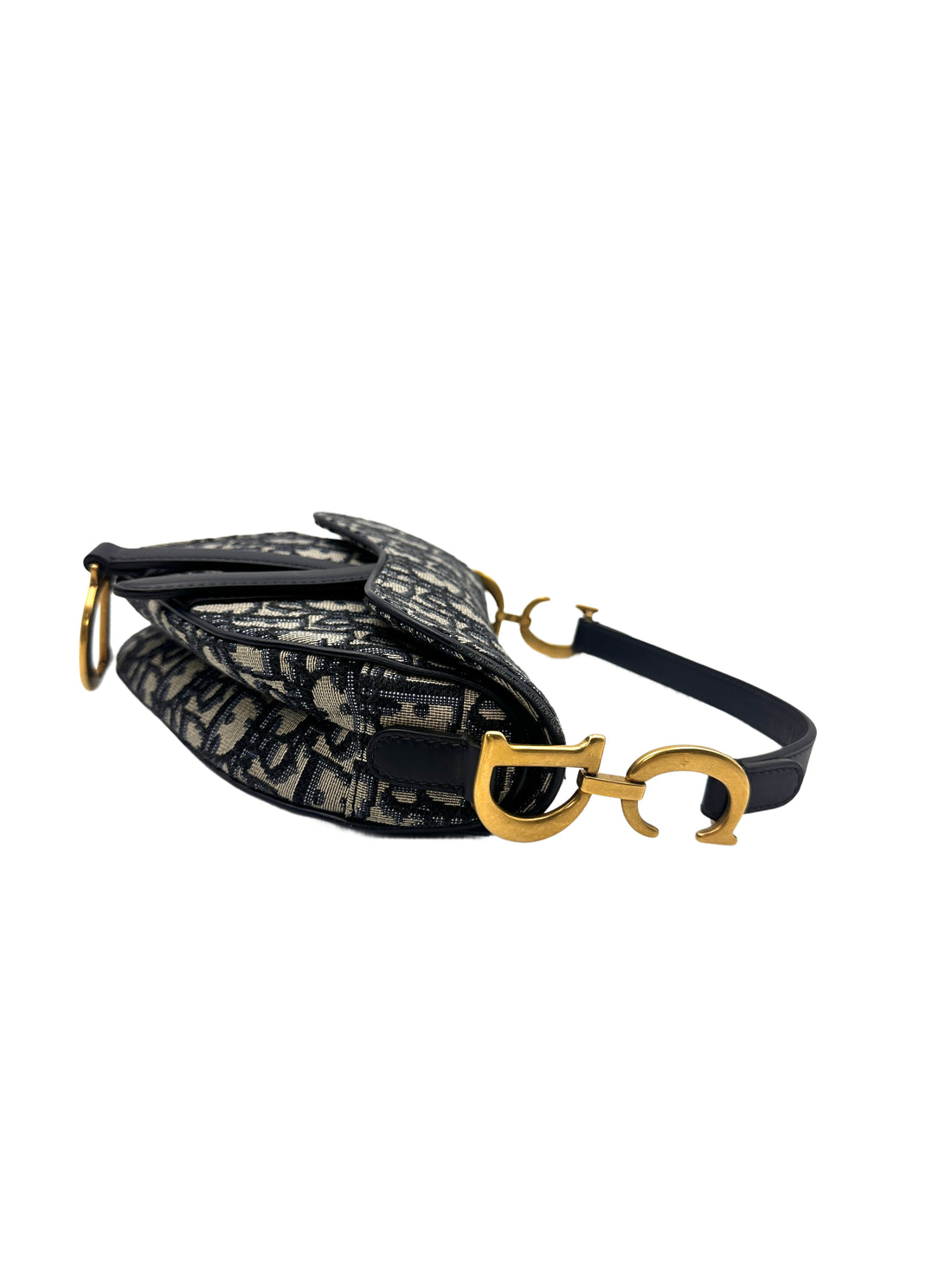 Christian Dior Oblique Saddle Bag With Handle DR390