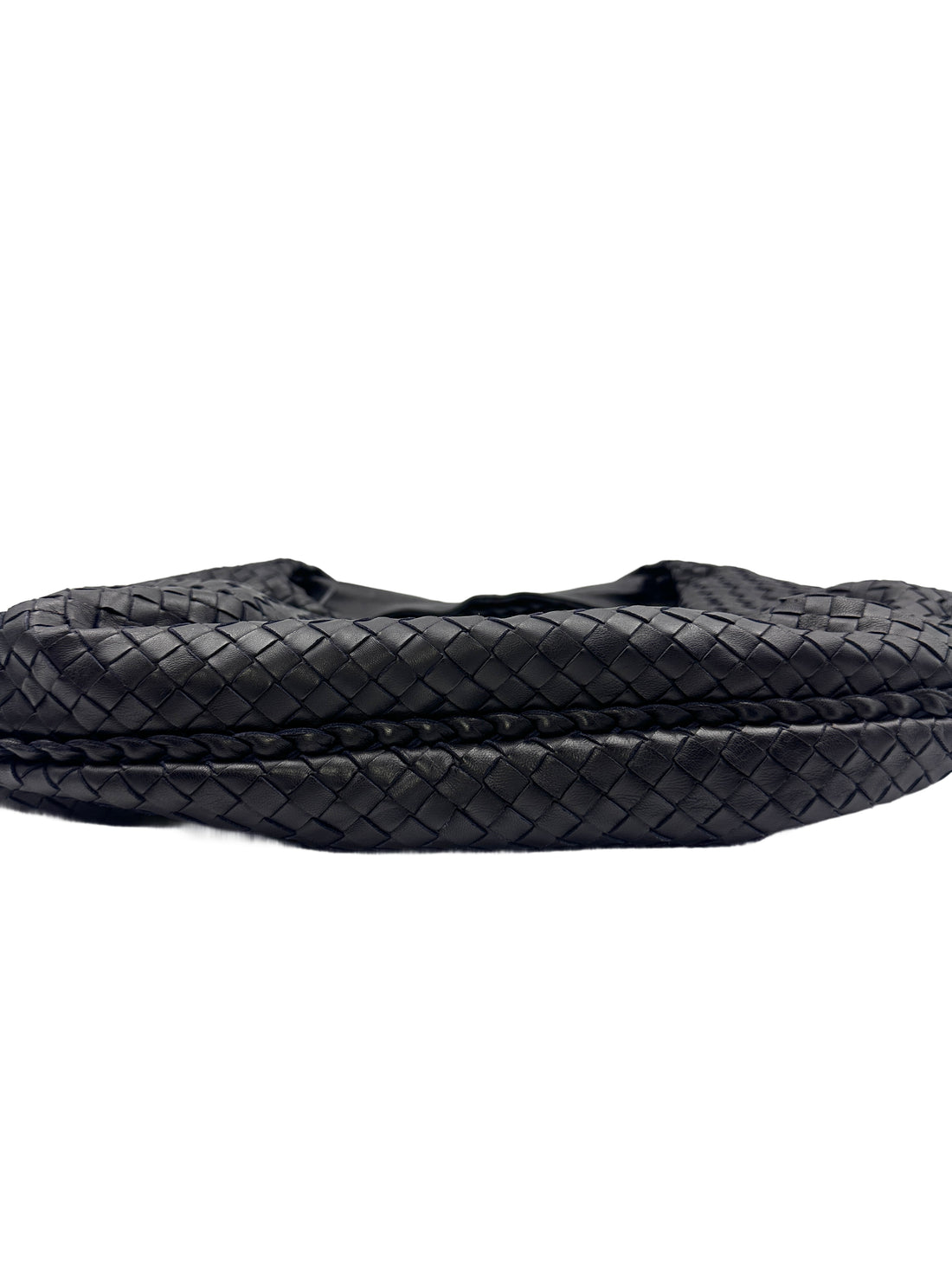 Bottega Veneta Black Large Size Intrecciato Hobo Bag BV90