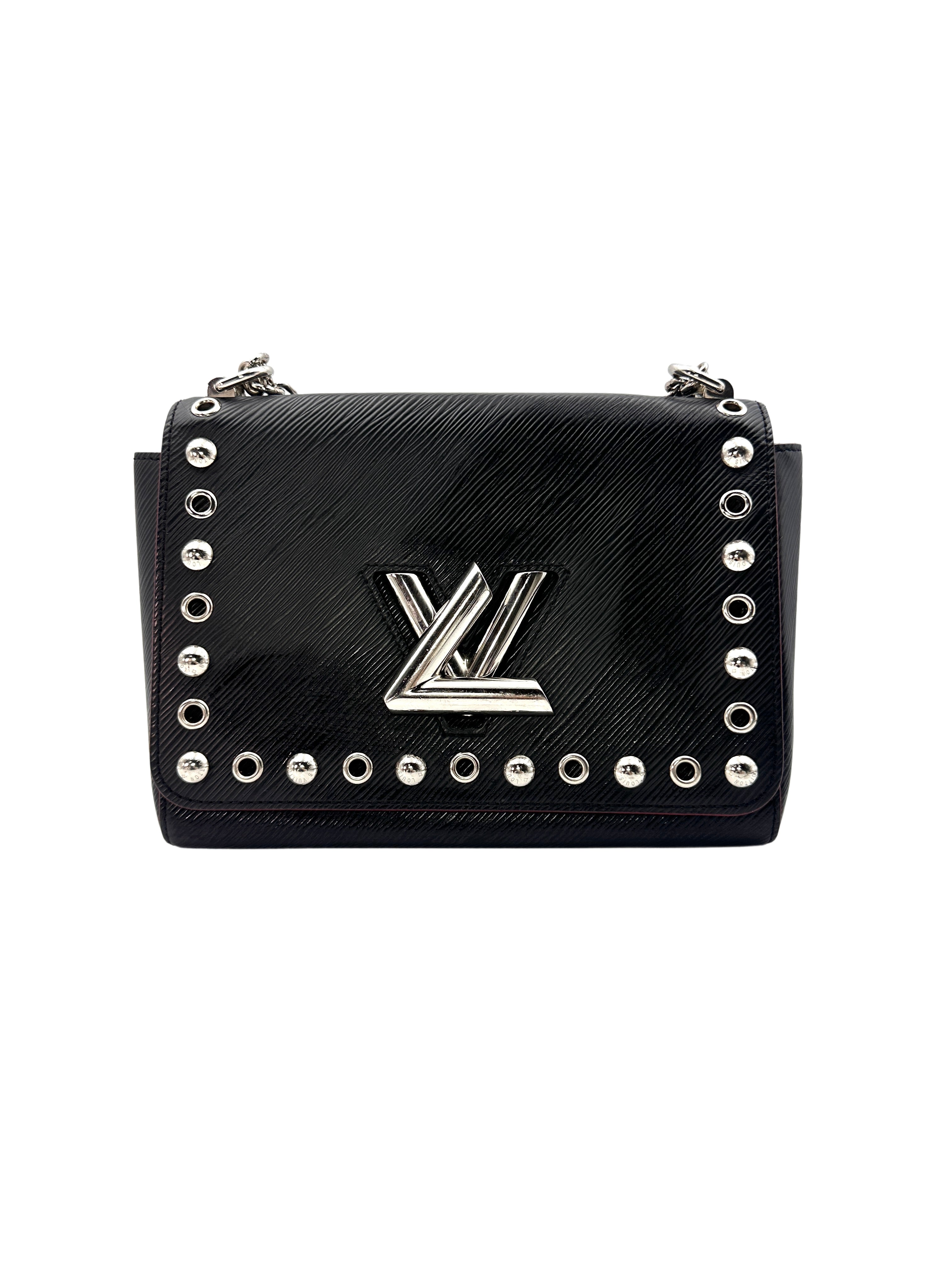 Louis Vuitton Black Twist MM Medium Size Crossbody Bag LV1728