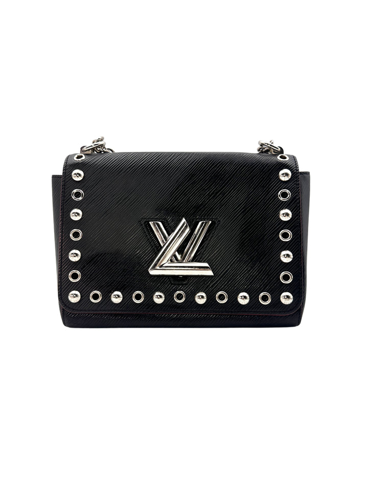 Louis Vuitton Black Twist MM Medium Size Crossbody Bag LV1728