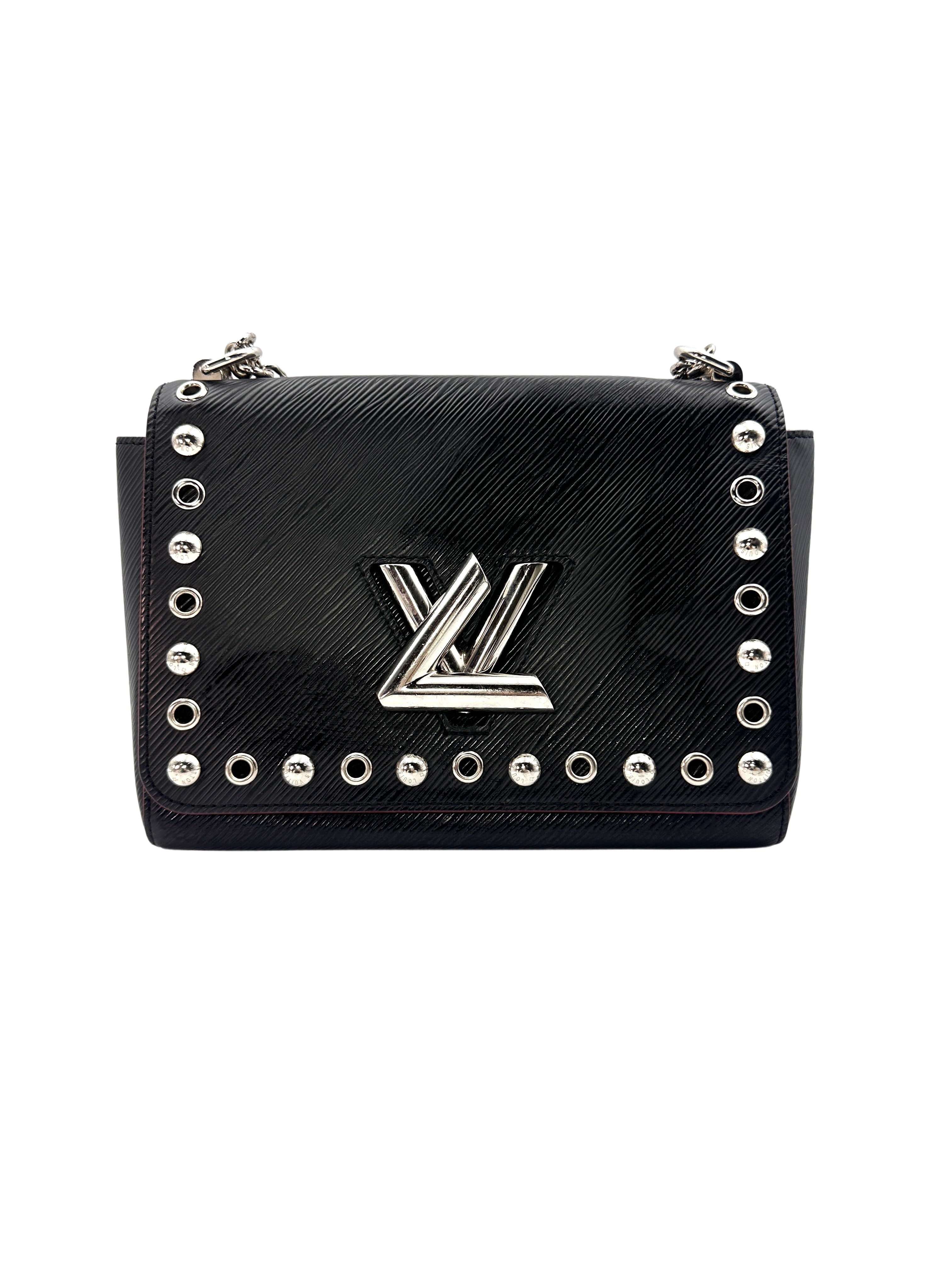 Louis Vuitton Black Twist MM Medium Size Crossbody Bag LV1728