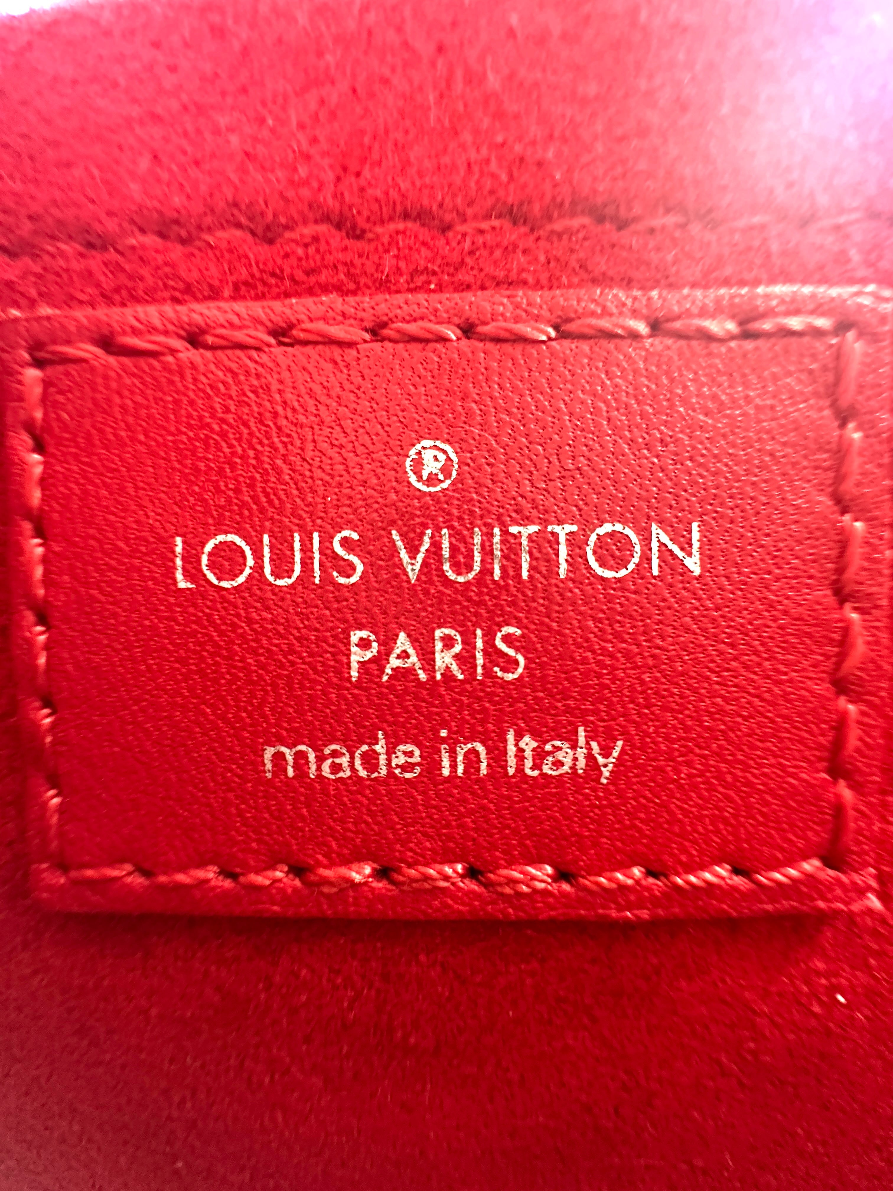 Louis Vuitton New Wave Red Chevron Leather Crossbody Bag With Silver Hardware LV1730