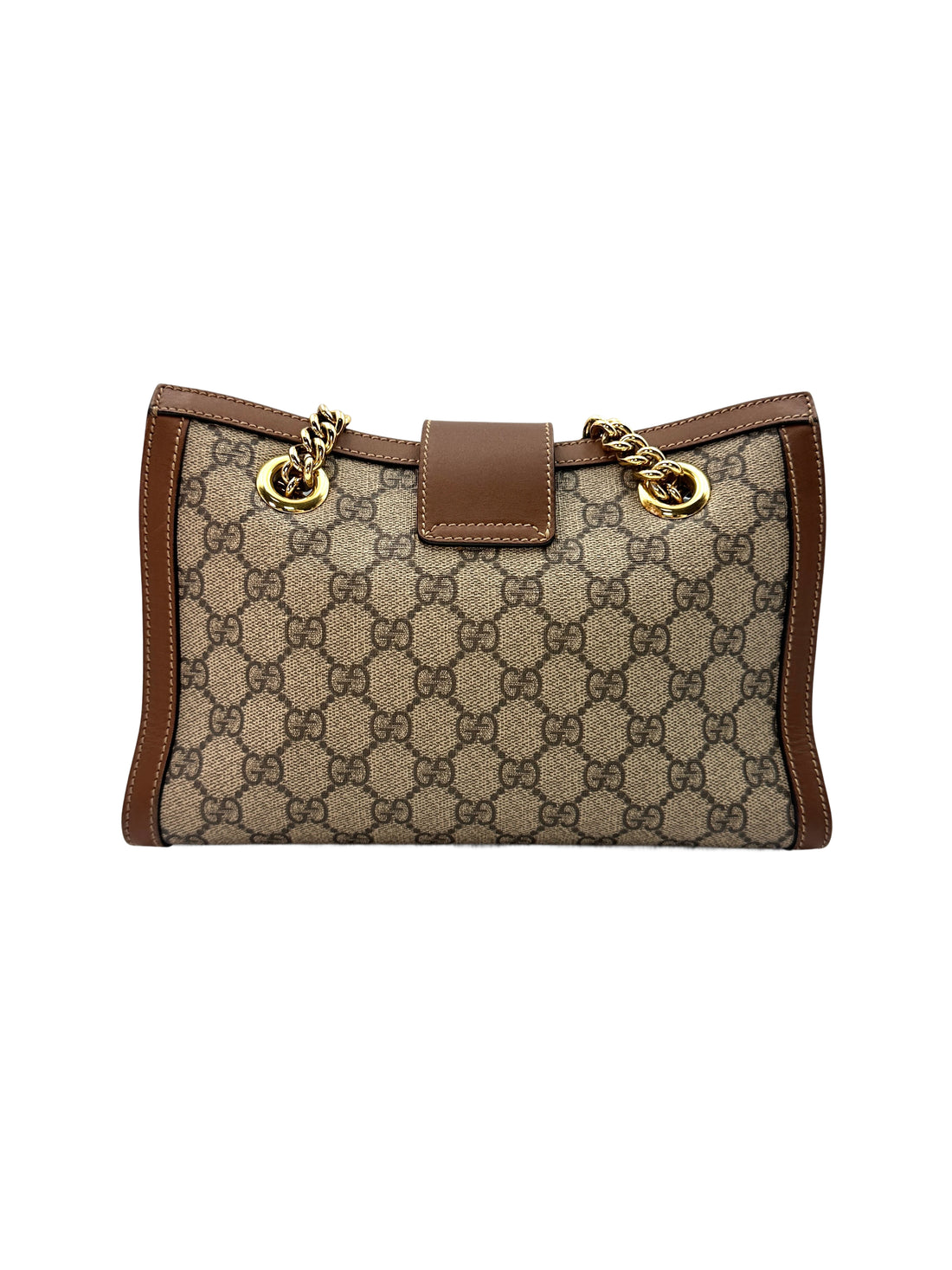 Gucci Padlock Brown GG Supreme Tote Shoulder Bag GG616