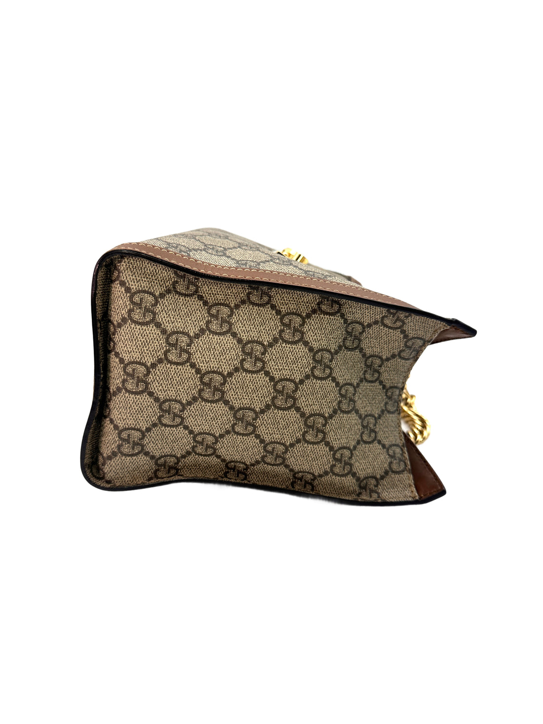 Gucci Padlock Brown GG Supreme Tote Shoulder Bag GG616