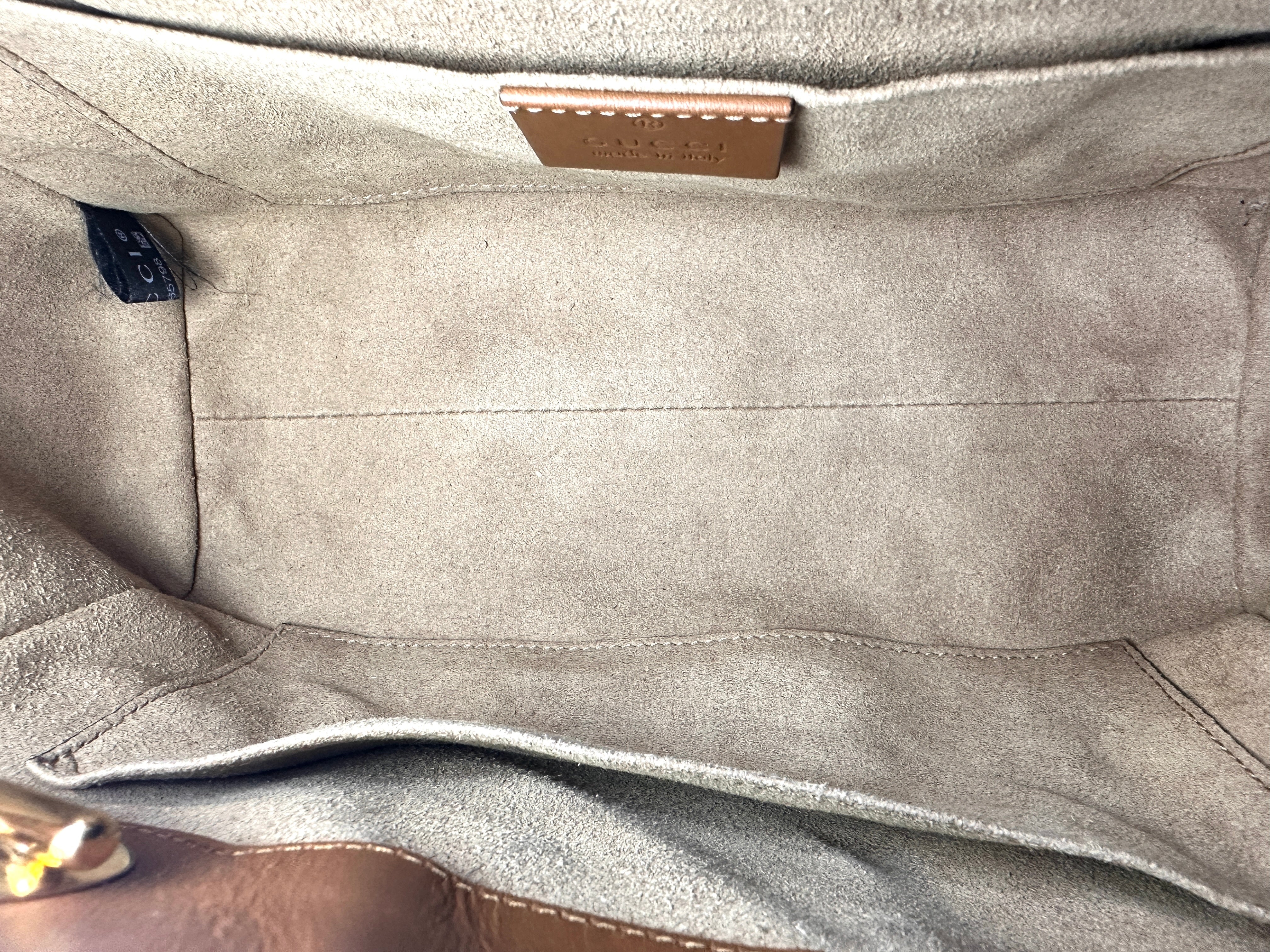 Gucci Padlock Brown GG Supreme Tote Shoulder Bag GG616