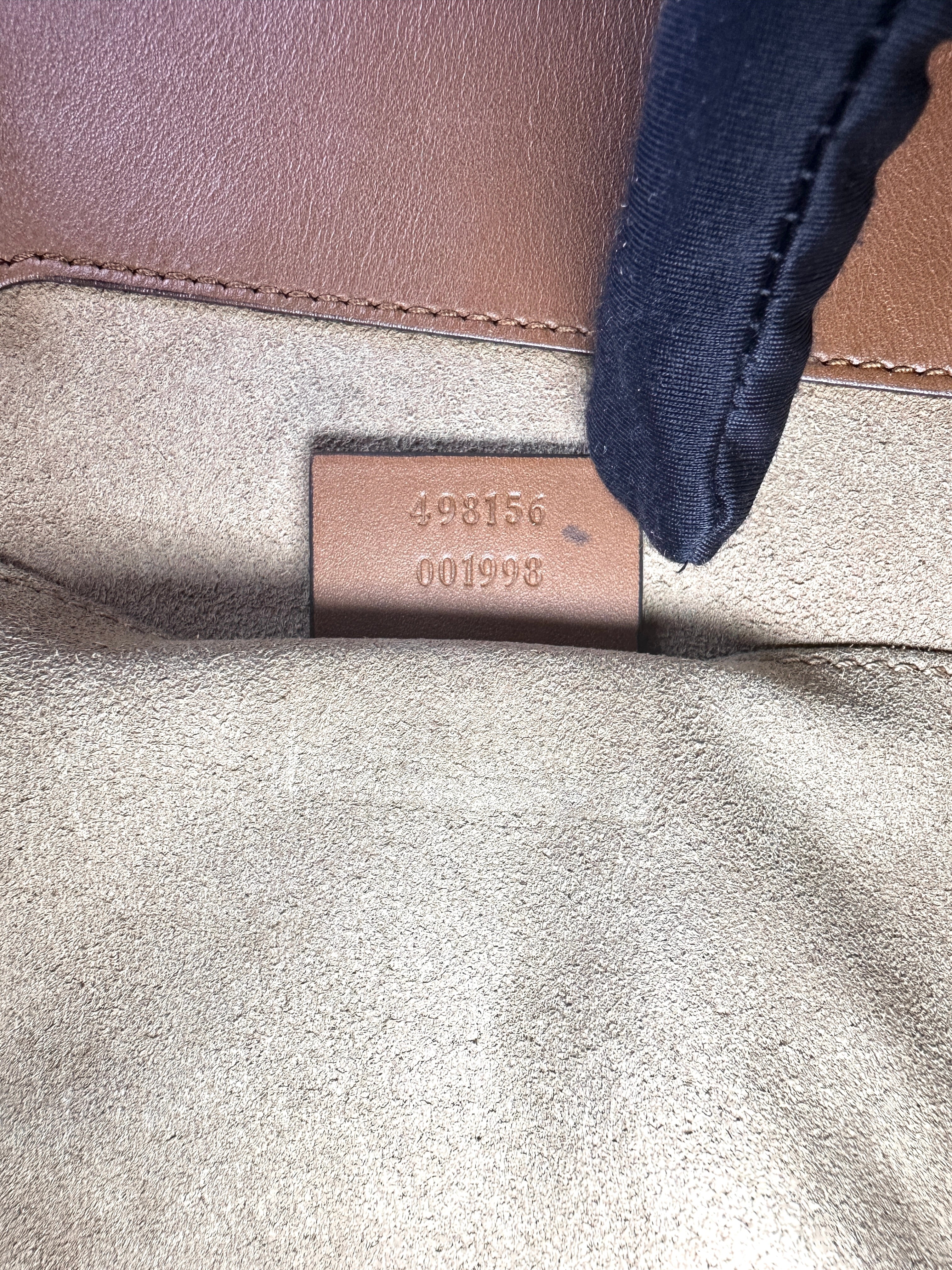 Gucci Padlock Brown GG Supreme Tote Shoulder Bag GG616