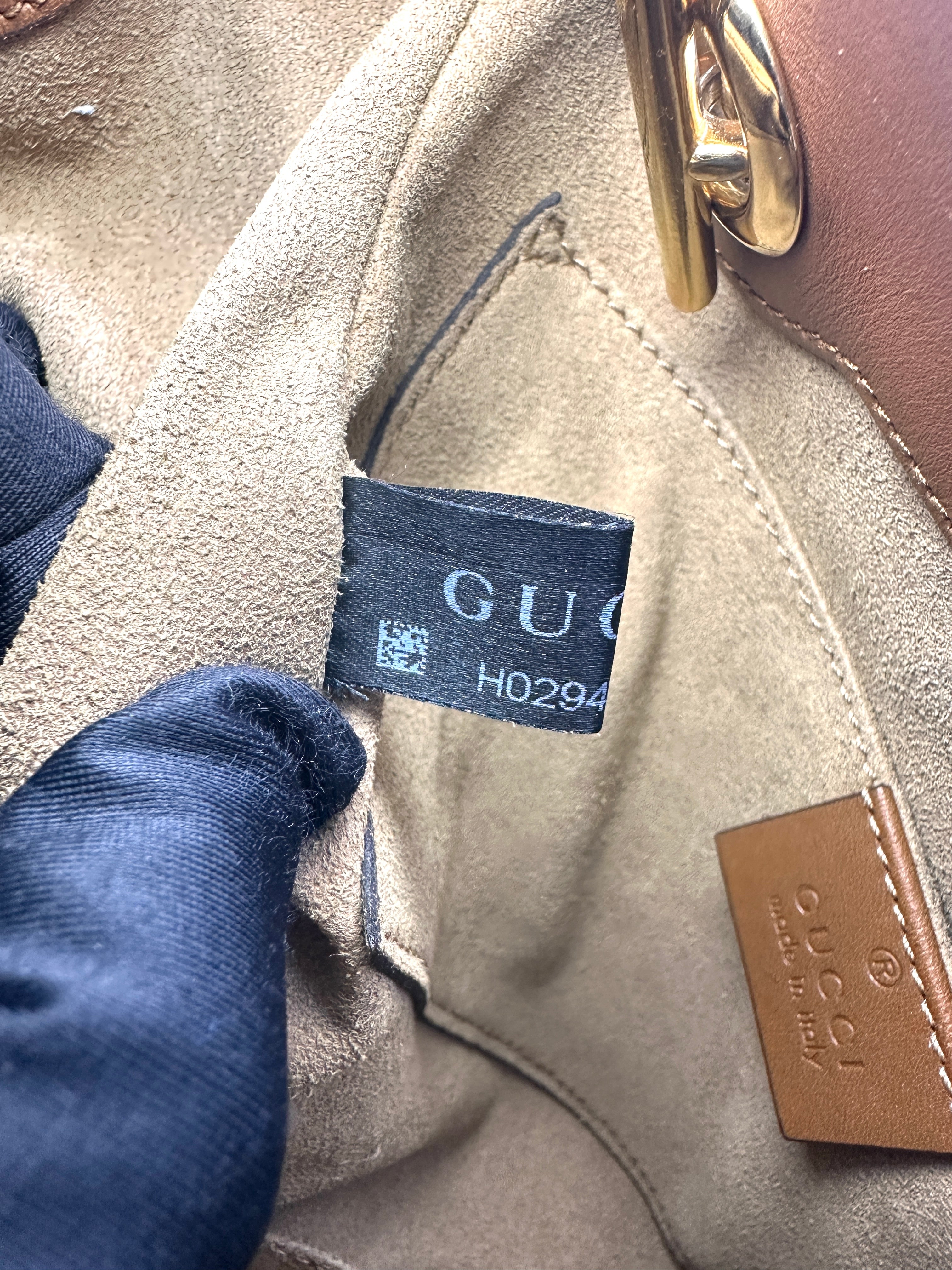 Gucci Padlock Brown GG Supreme Tote Shoulder Bag GG616