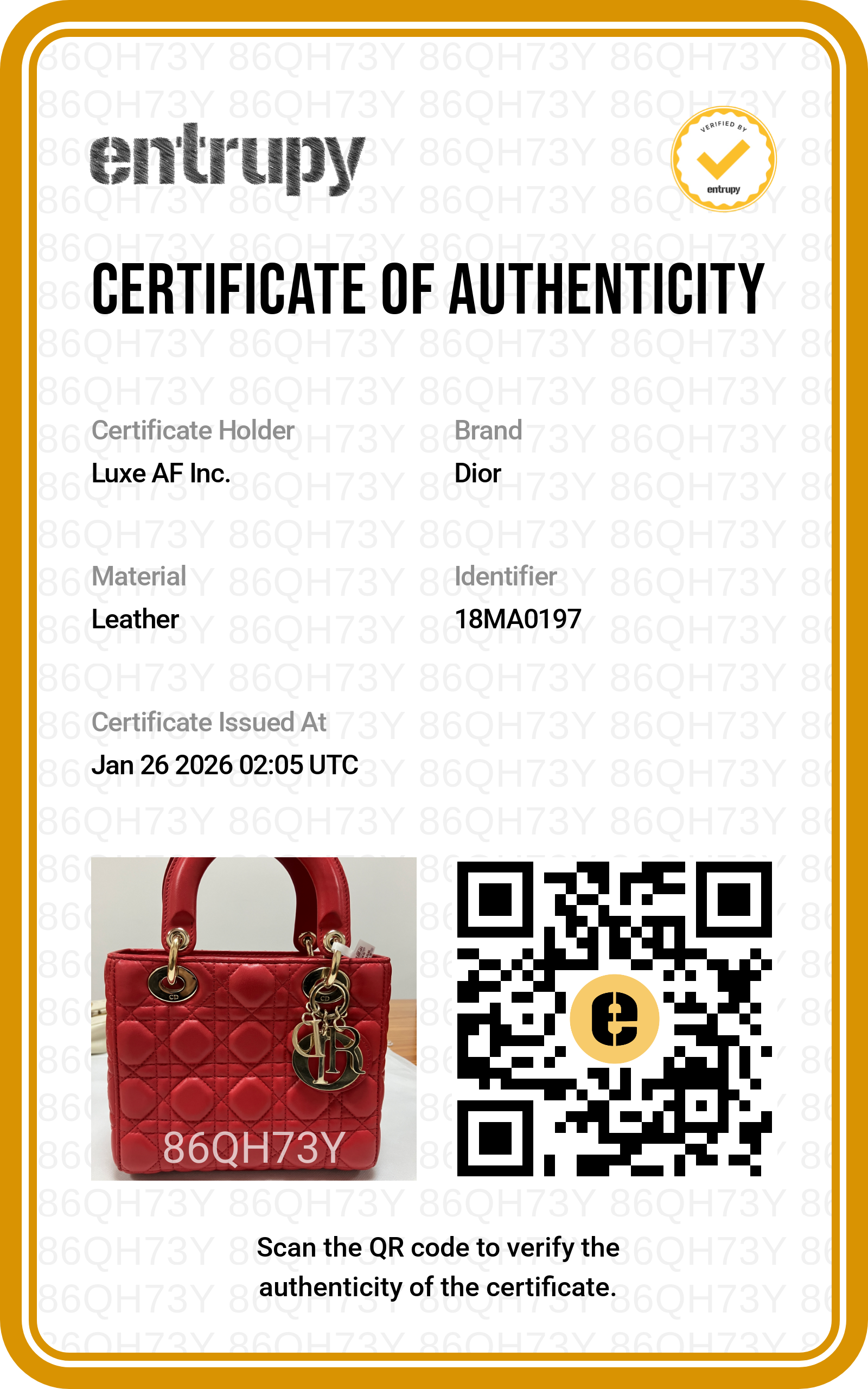 Christian Dior Cherry Red Lady Dior Cannage Leather Handle Bag DR391